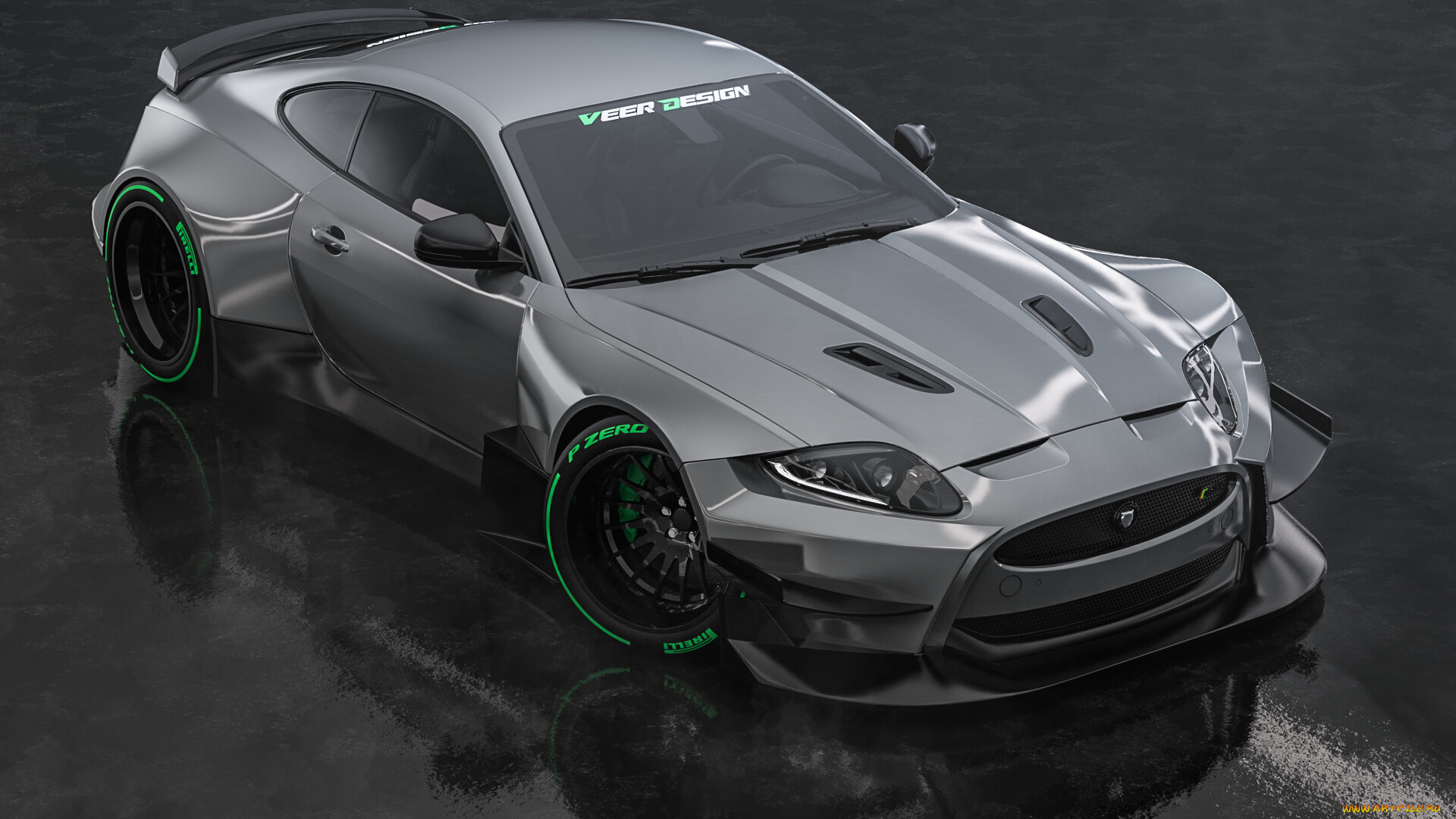 jaguar, xk-r, widebody, автомобили, 3д, jaguar, xkr, widebody