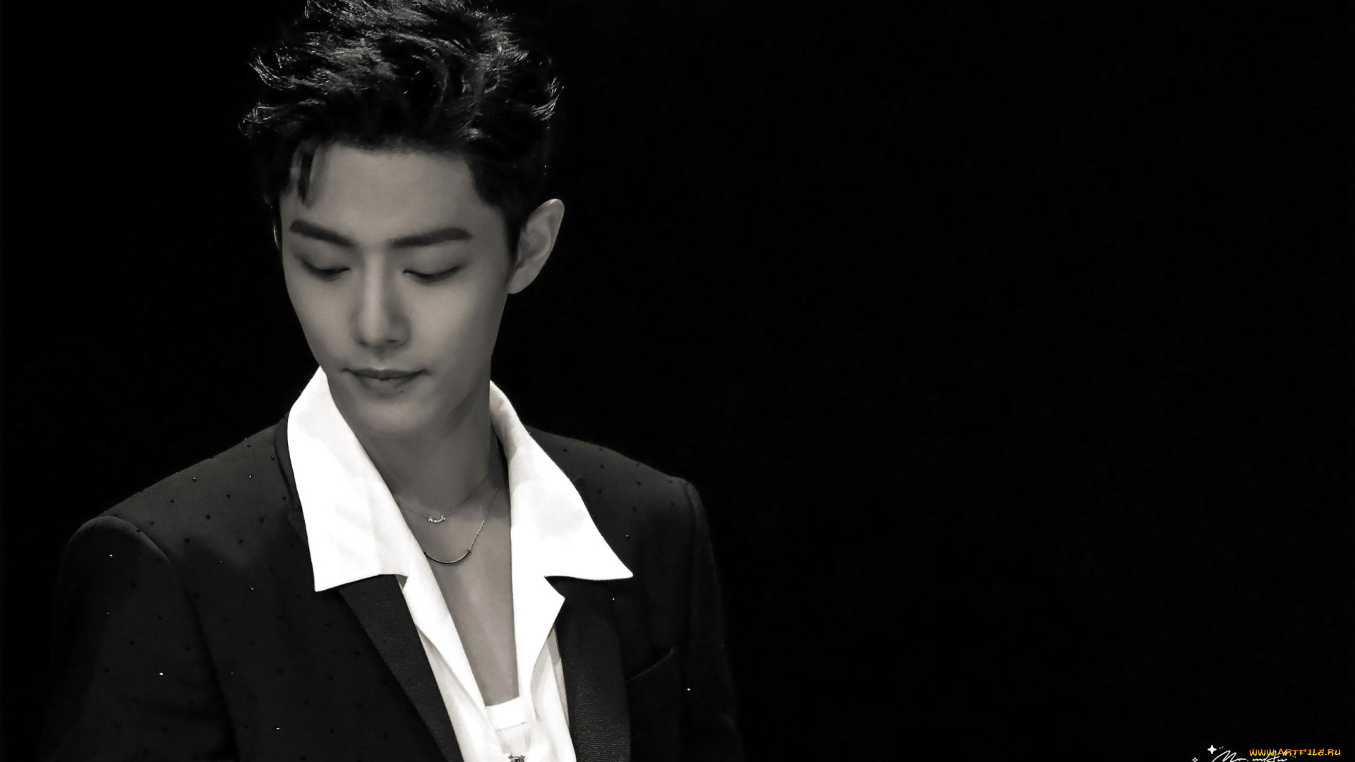 мужчины, xiao, zhan, актер, пиджак