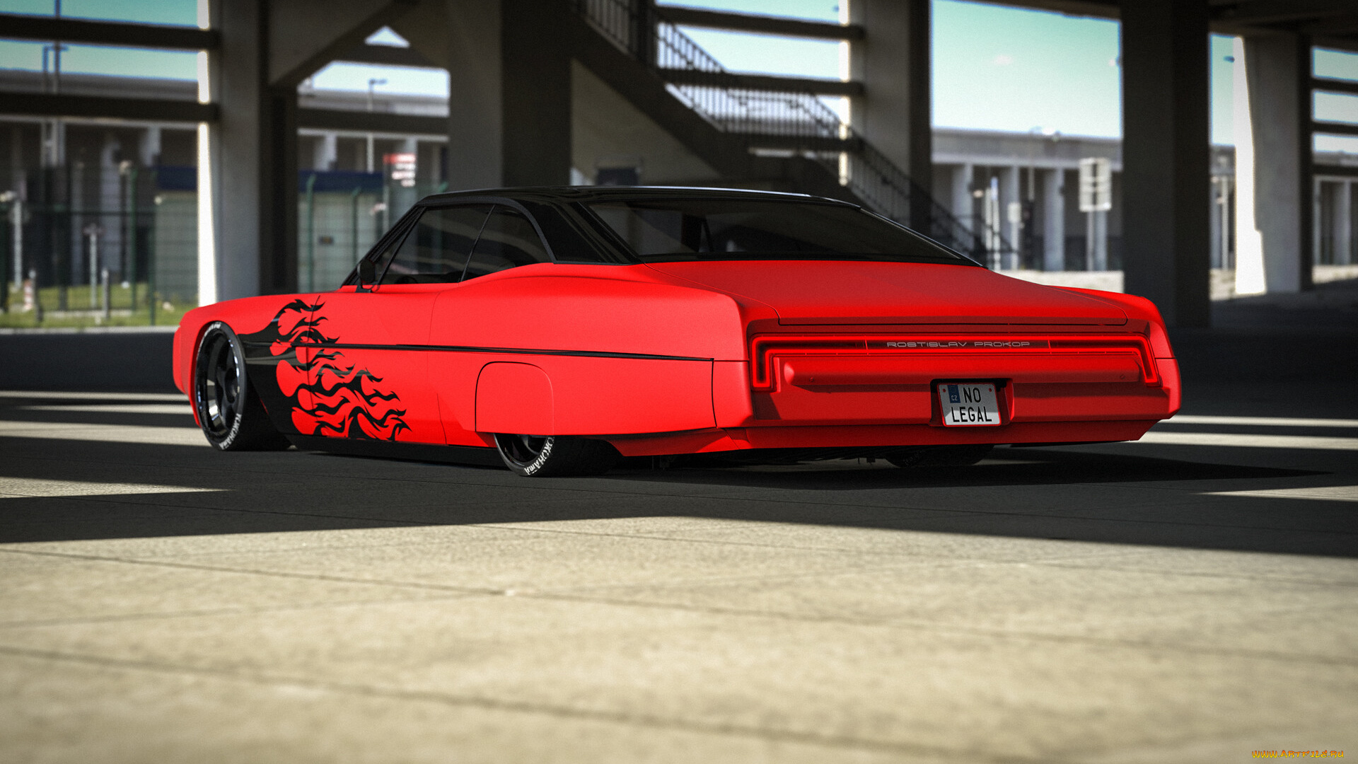 pontiac, boneville, bad, boy, автомобили, 3д, pontiac, boneville, bad, boy