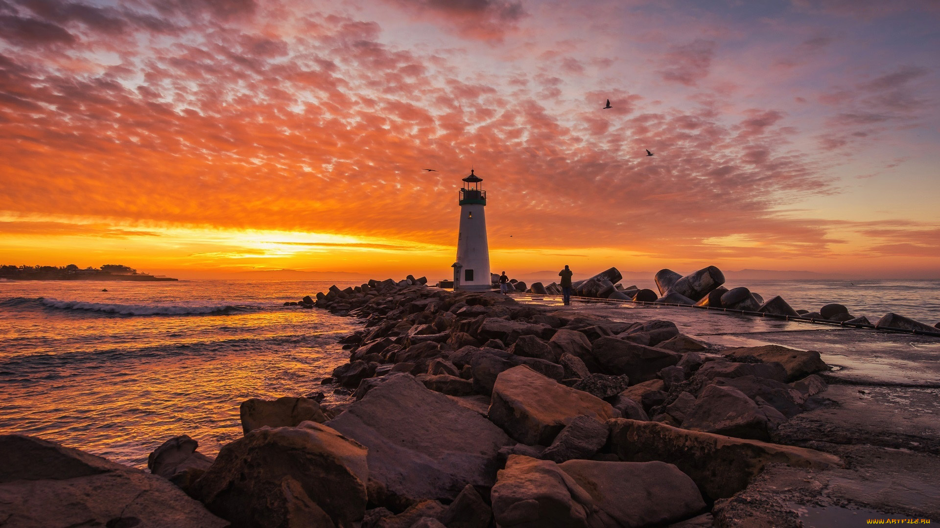 walton, lighthouse, california, природа, маяки, walton, lighthouse