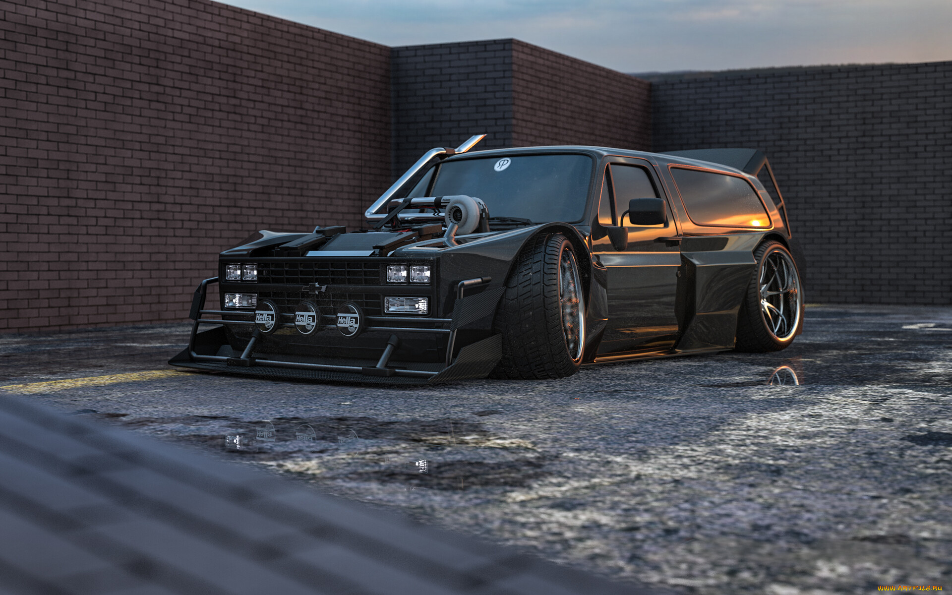 chevrolet, blazer, hell, boy, автомобили, 3д, chevrolet, blazer, hell, boy