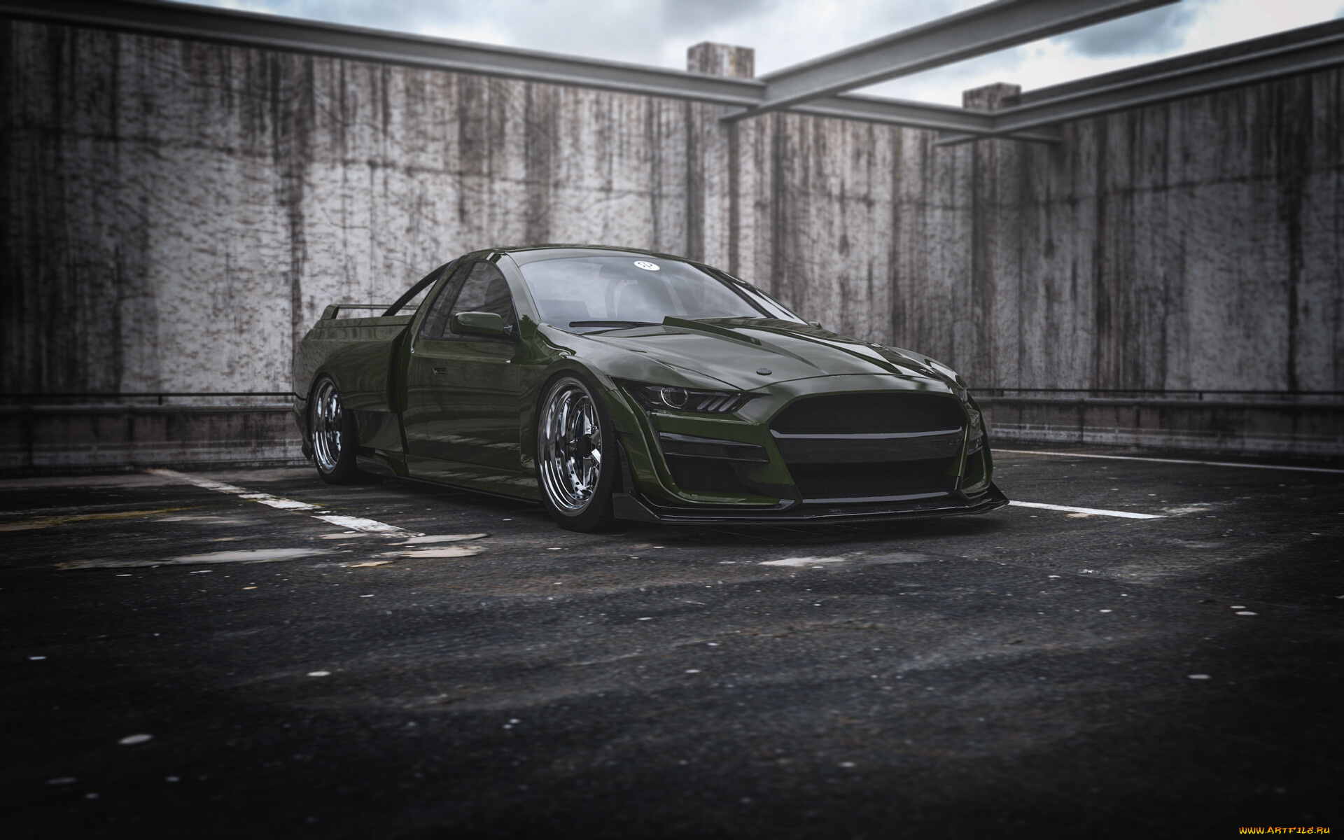 ford, mustang, shelby, gt500, sport, wagon, ute, автомобили, 3д, ford, mustang, shelby, gt500, sport, wagon, ute