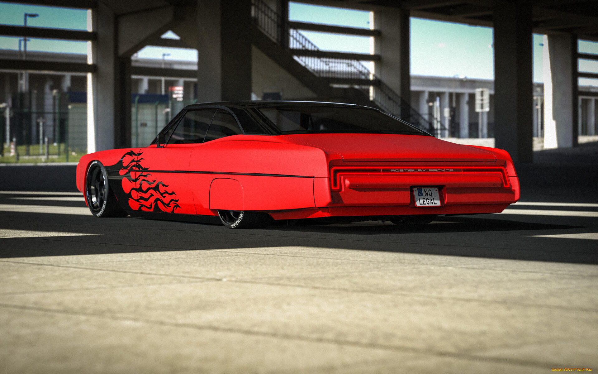 pontiac, boneville, bad, boy, автомобили, 3д, pontiac, boneville, bad, boy