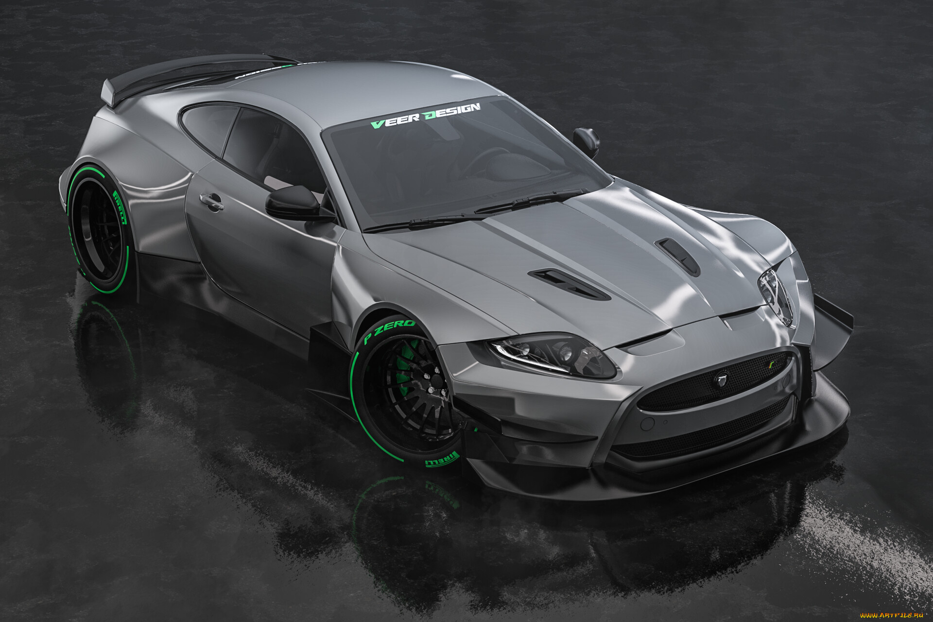 jaguar, xk-r, widebody, автомобили, 3д, jaguar, xkr, widebody