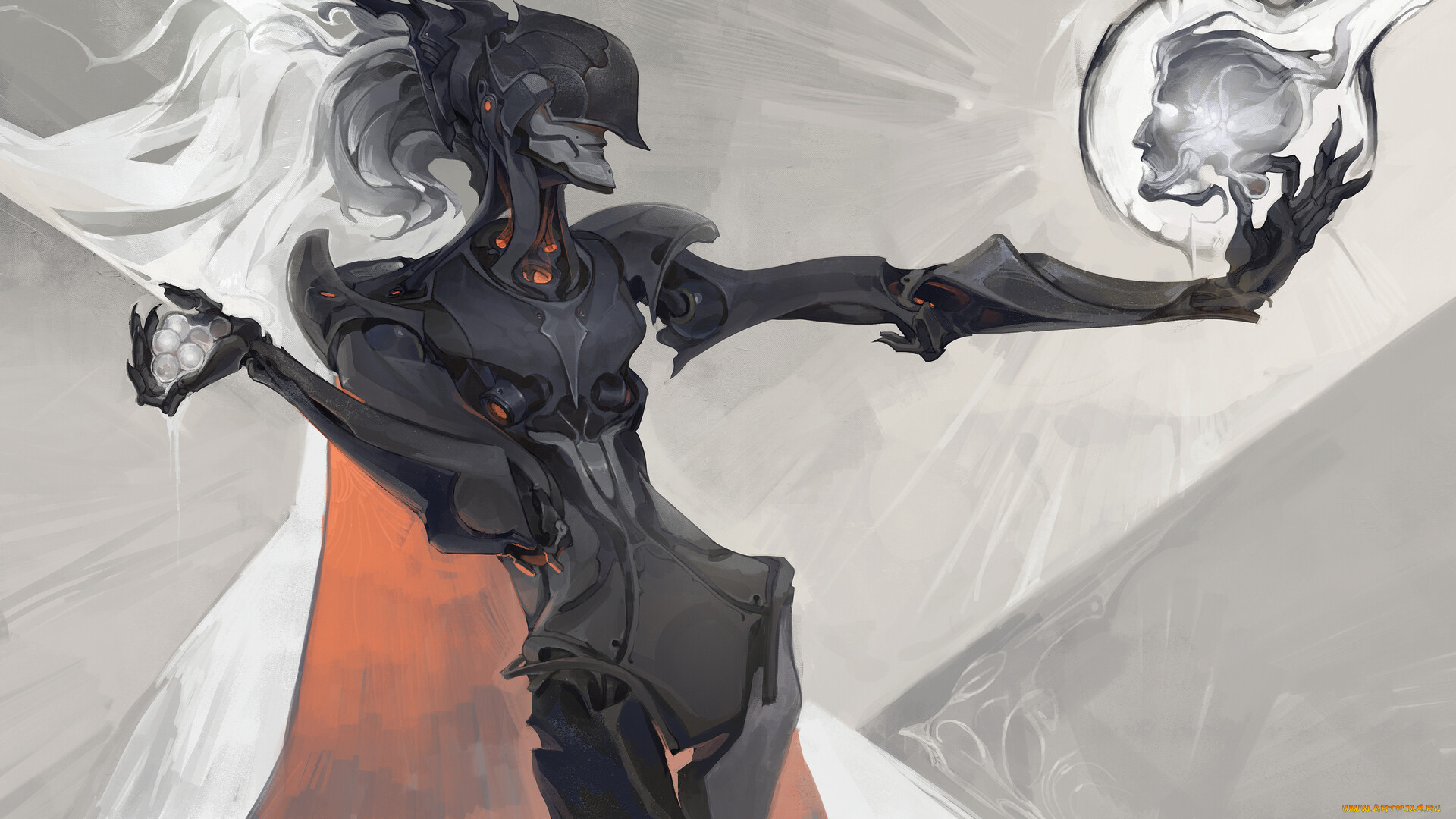 фэнтези, существа, броня, плащ, шарики