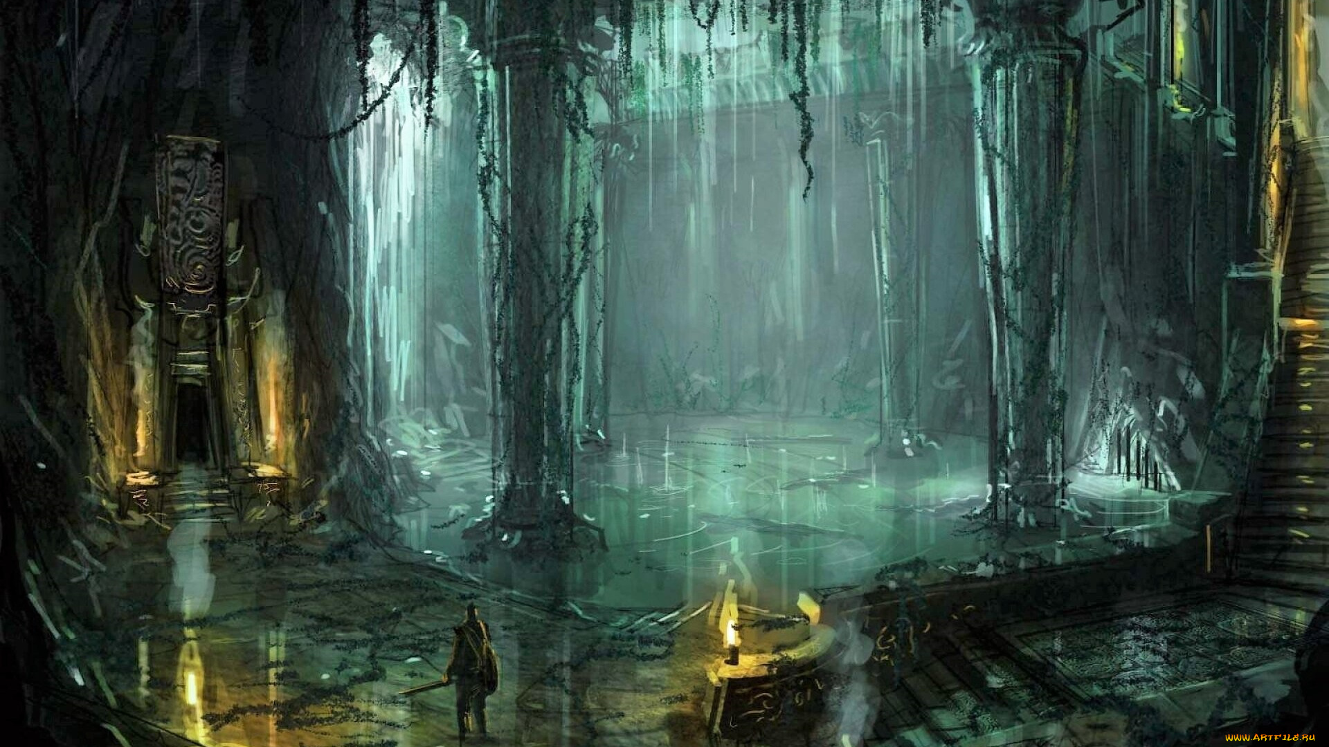 видео, игры, age, of, conan, , hyborian, adventures, воин, храм