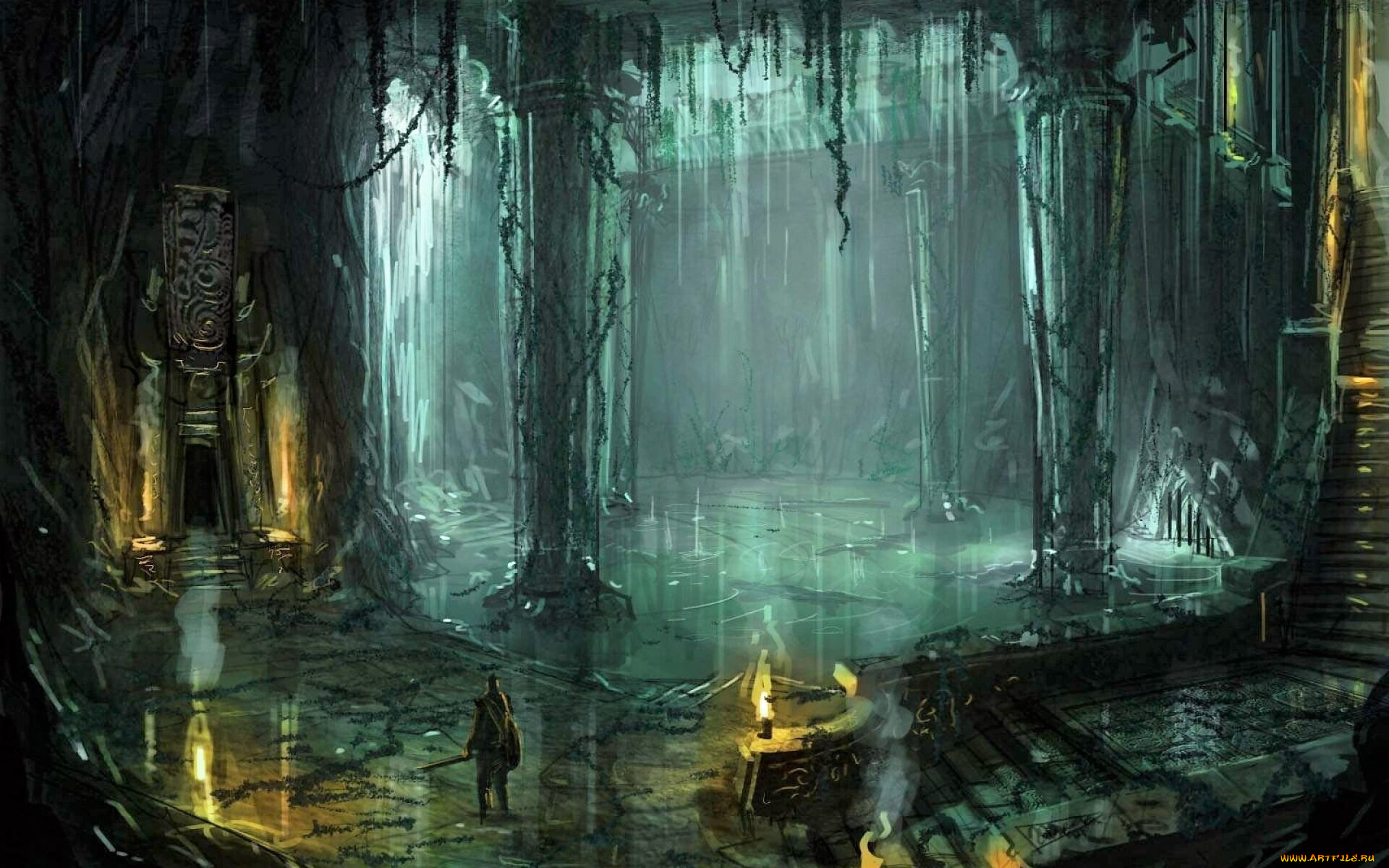 видео, игры, age, of, conan, , hyborian, adventures, воин, храм