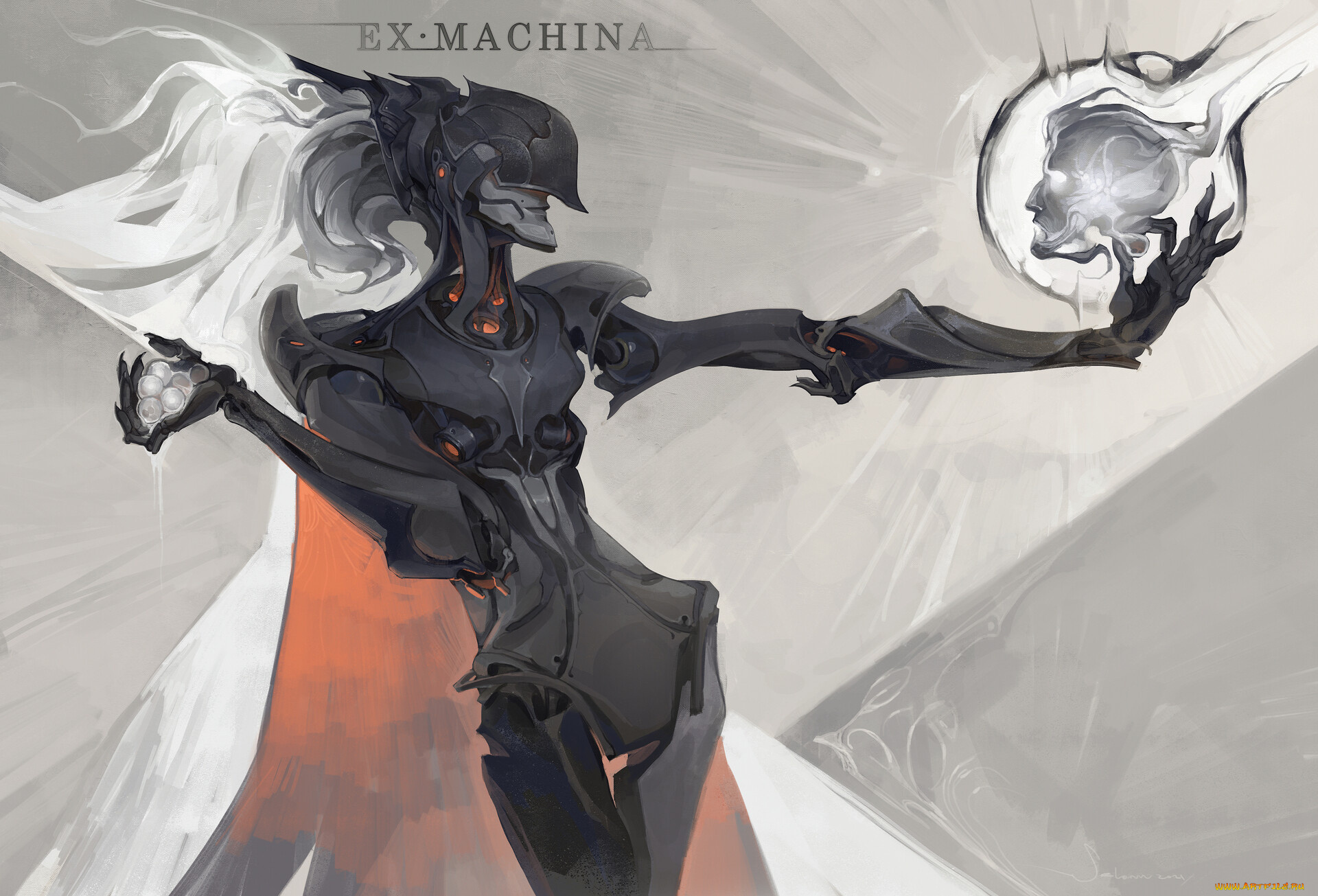 фэнтези, существа, броня, плащ, шарики