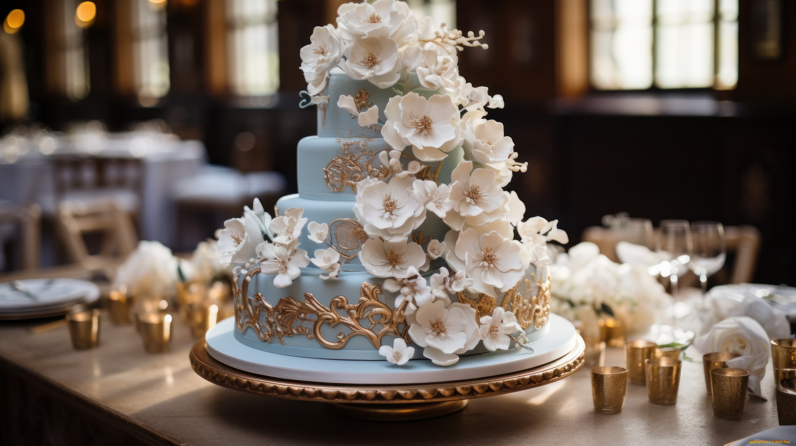 3д, графика, еда-, food, торт, свадебный