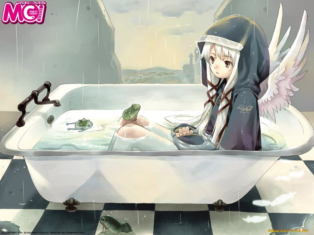 лягушатница, аниме, angels, demons