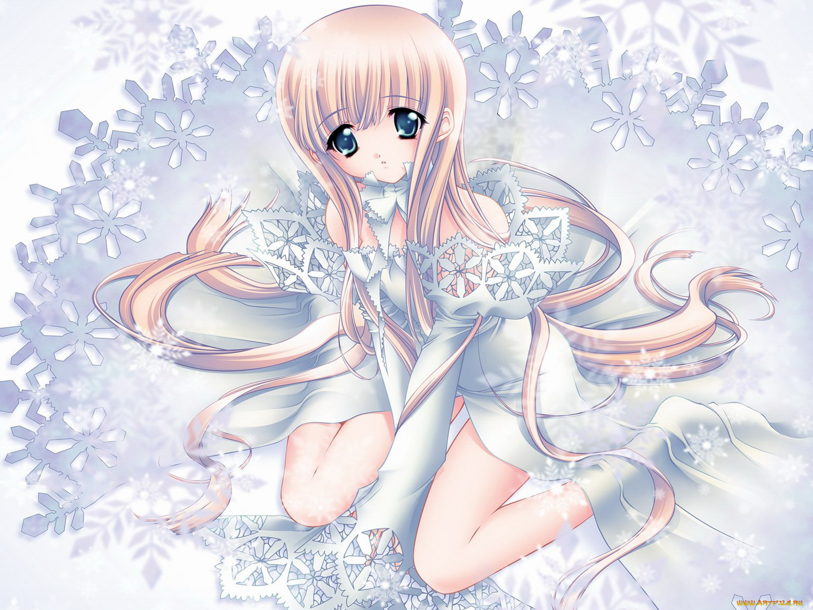 снежинка, аниме, *unknown, другое