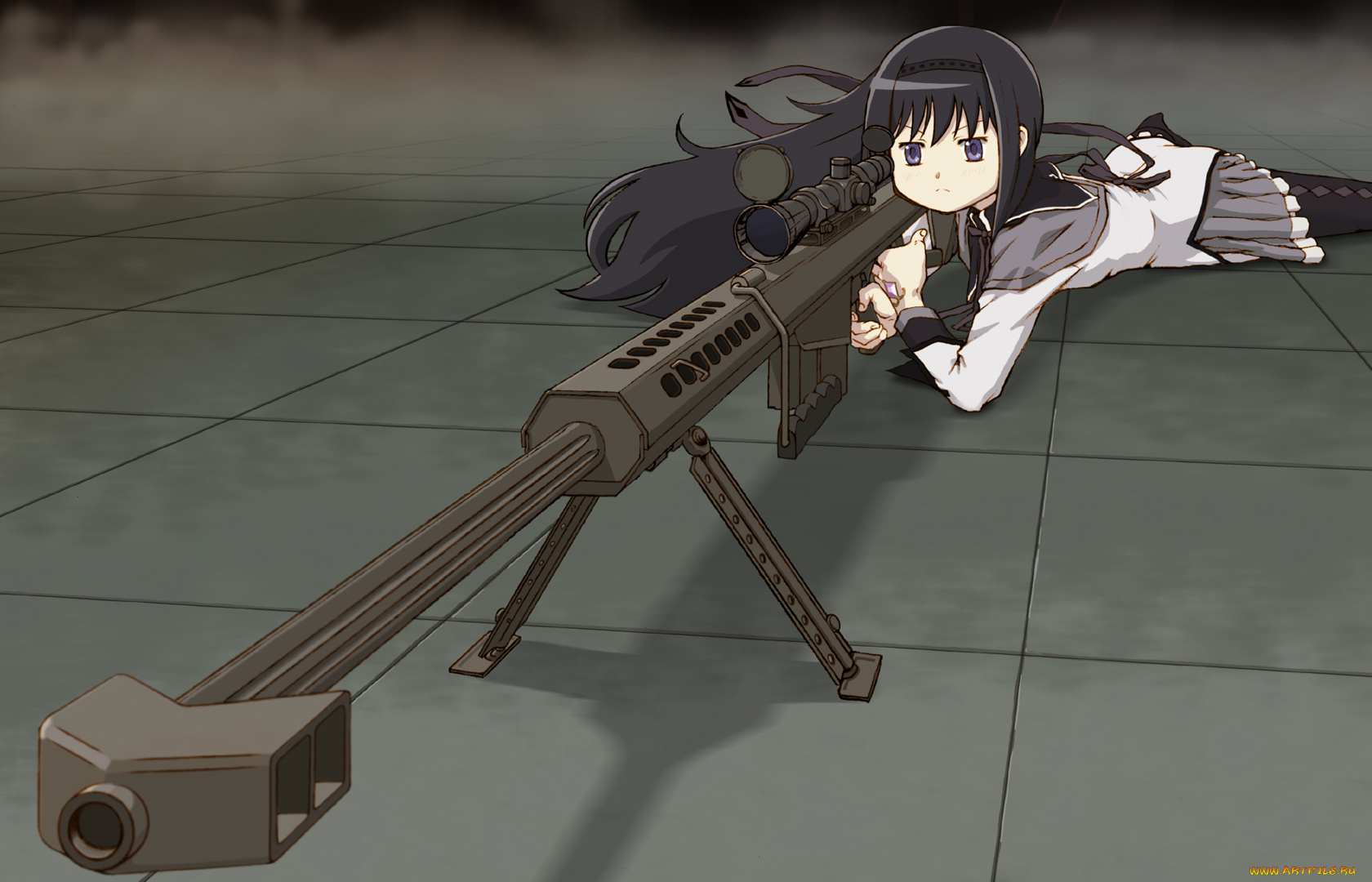 аниме, mahou, shoujo, madoka, magika, девушка, оружие