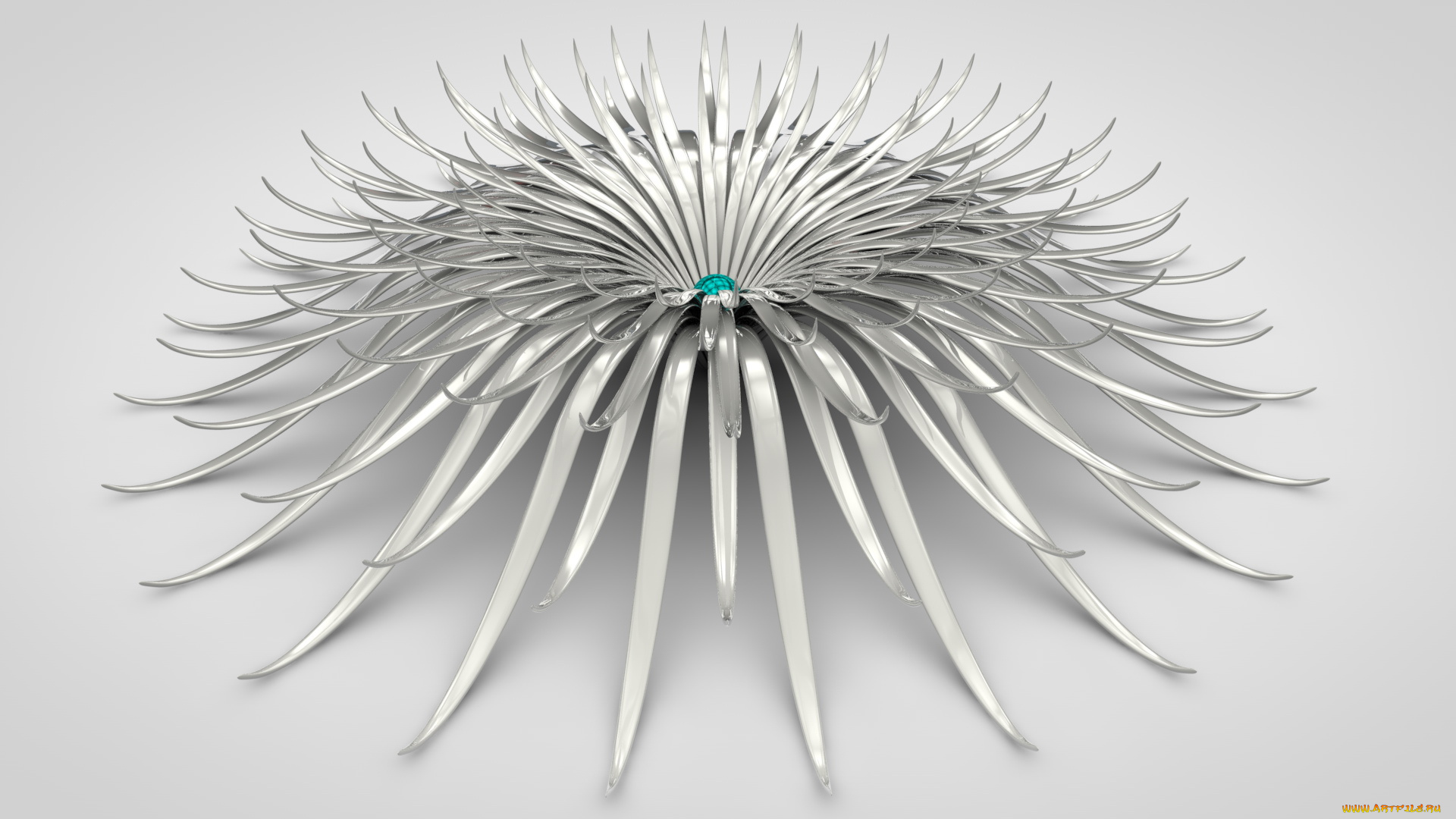 3д, графика, modeling, моделирование, цветок