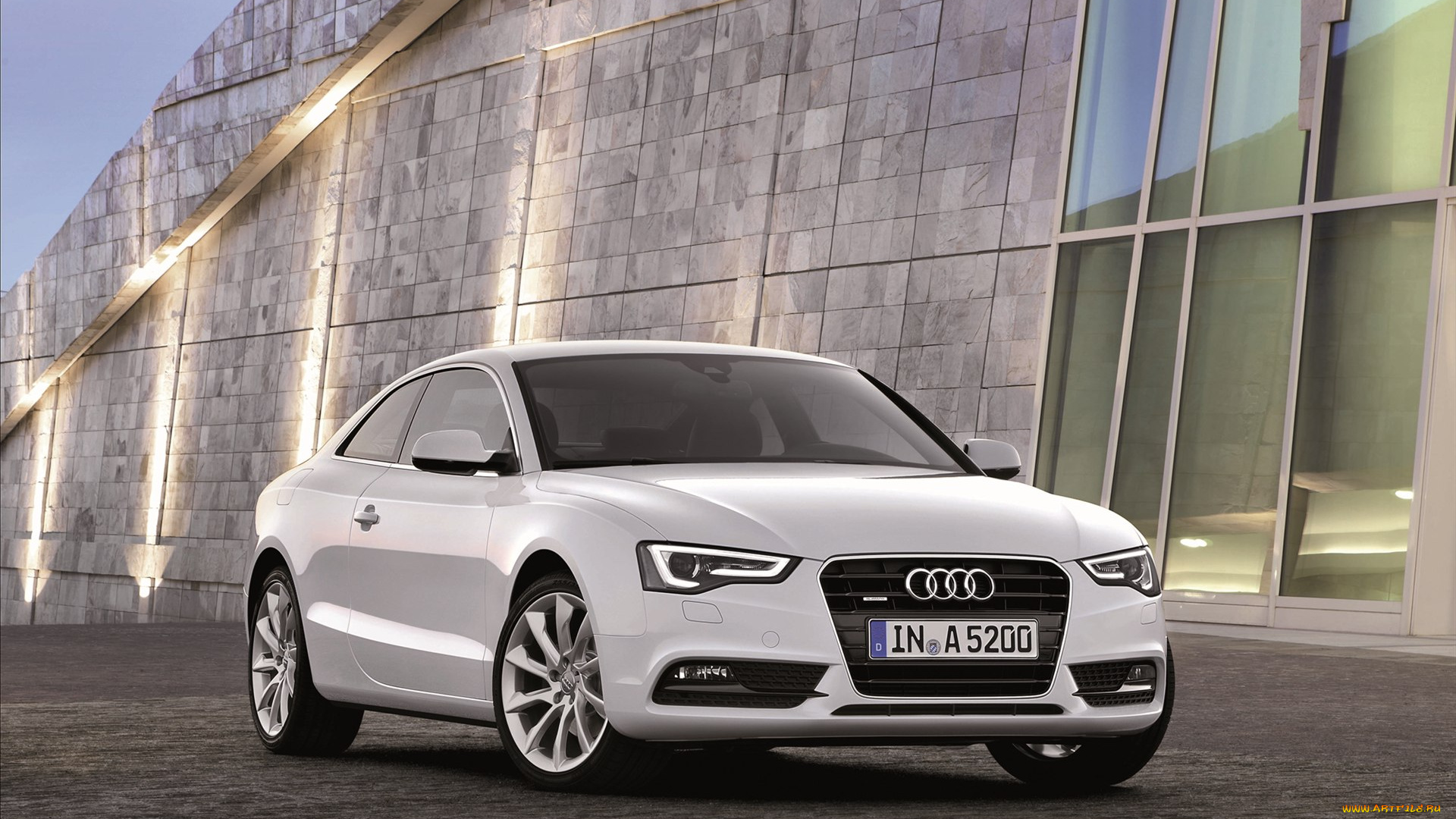 audi, a5, coupe, 2012, автомобили, авто, окна, стена