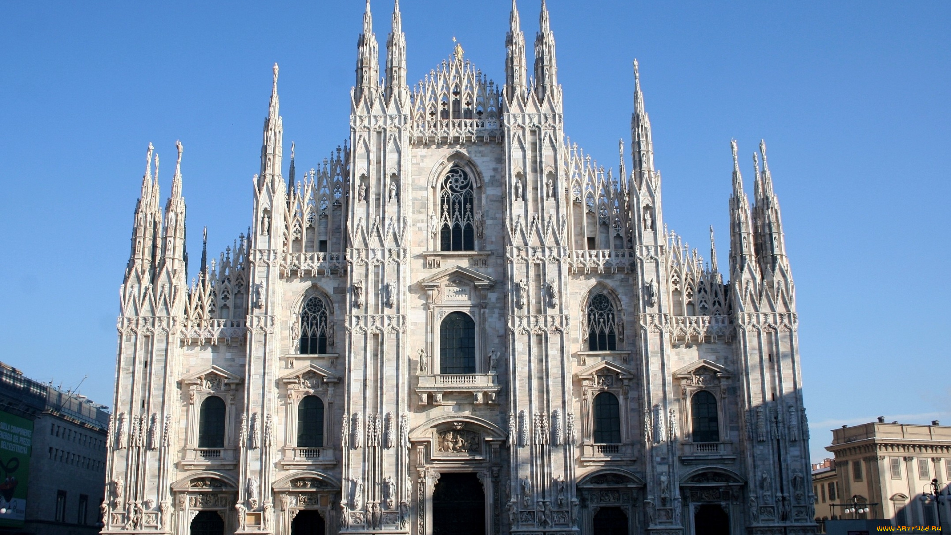 кафедральный, собор, милана, города, католические, соборы, костелы, аббатства, готика, статуи, шпили