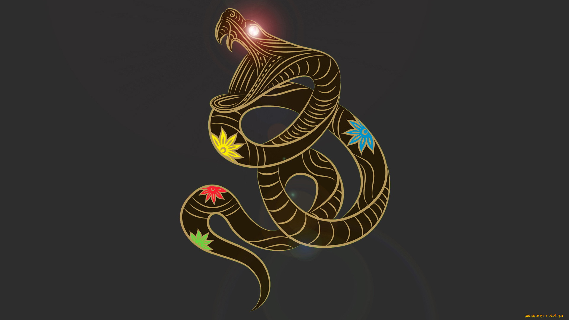 векторная, графика, дракон