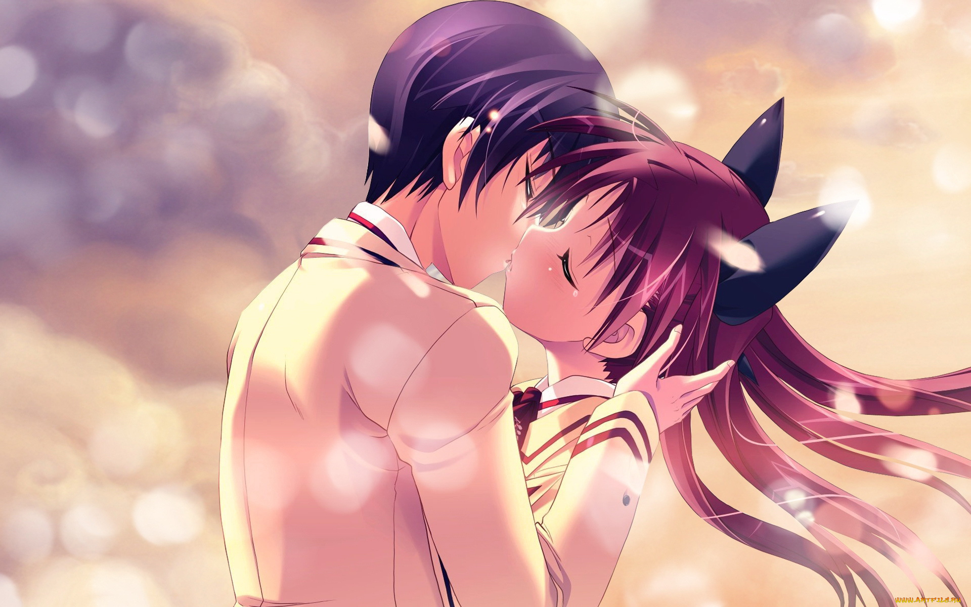 аниме, *unknown, другое, поцелуй