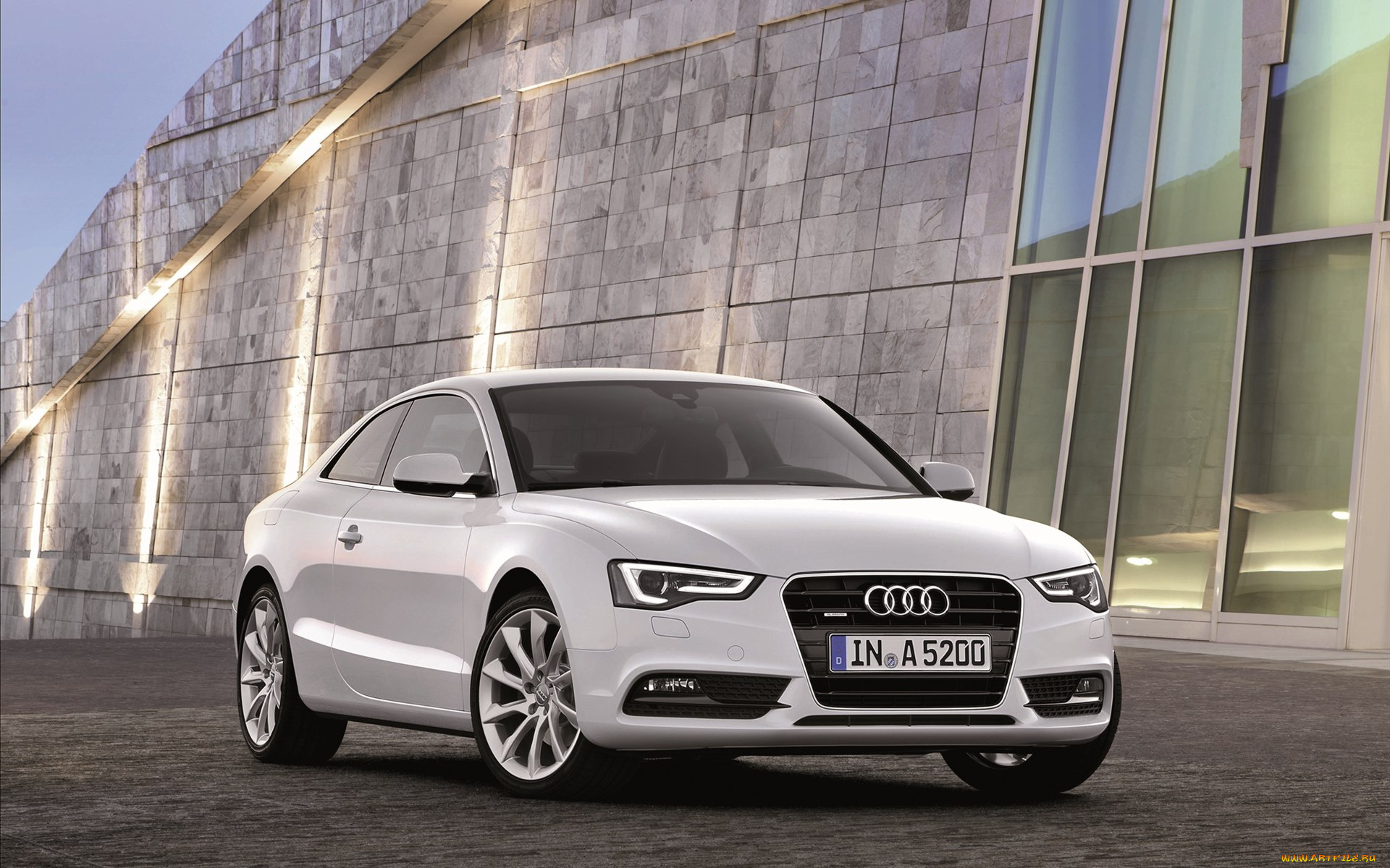 audi, a5, coupe, 2012, автомобили, авто, окна, стена