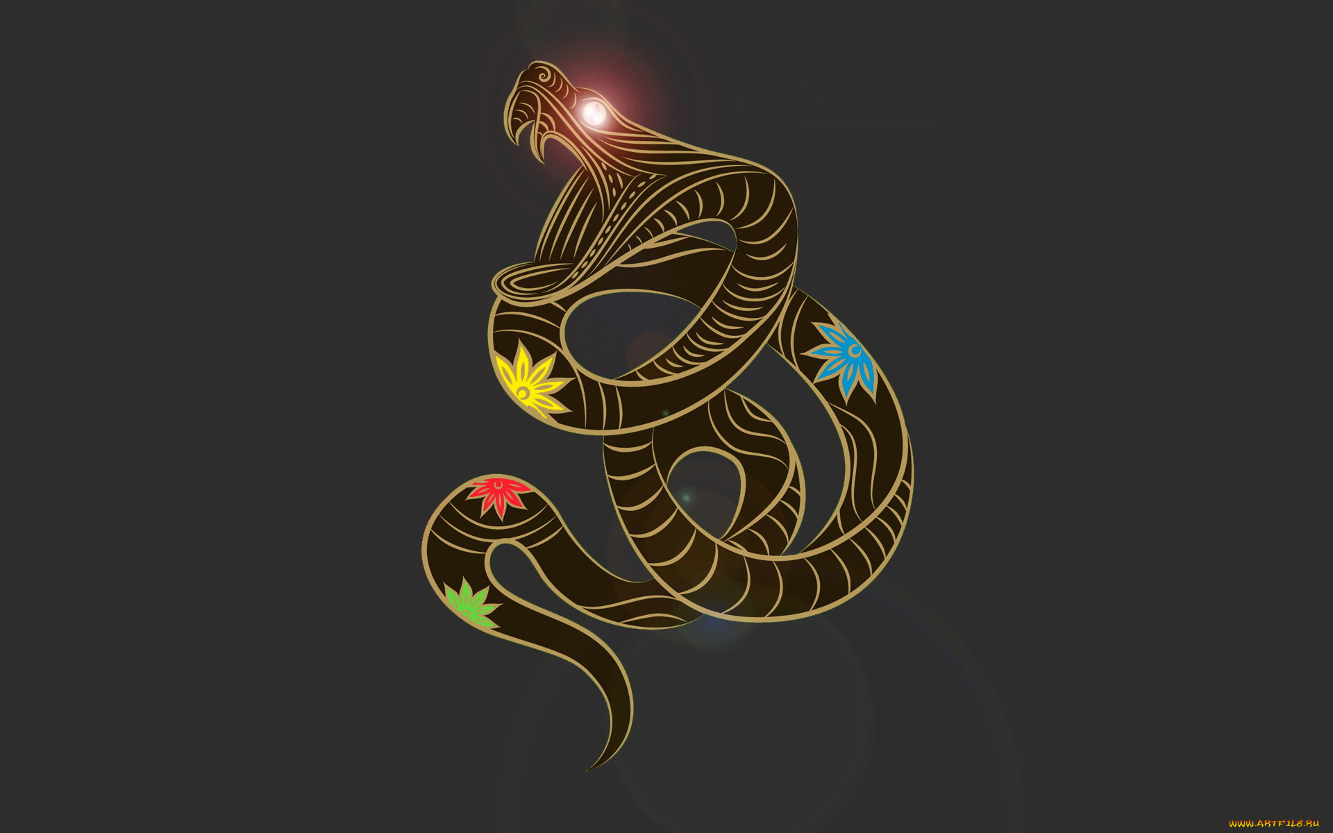 векторная, графика, дракон