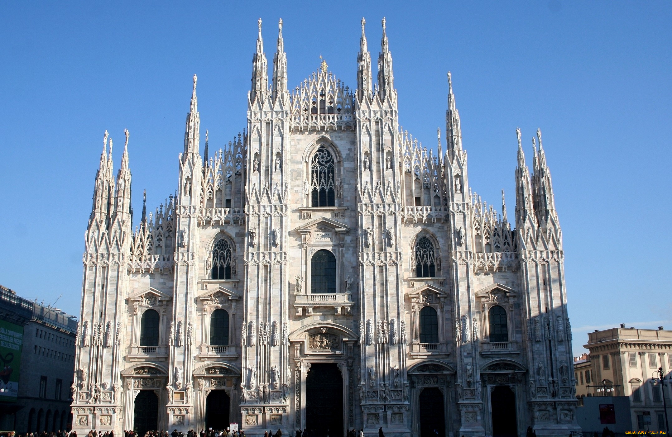 кафедральный, собор, милана, города, католические, соборы, костелы, аббатства, готика, статуи, шпили