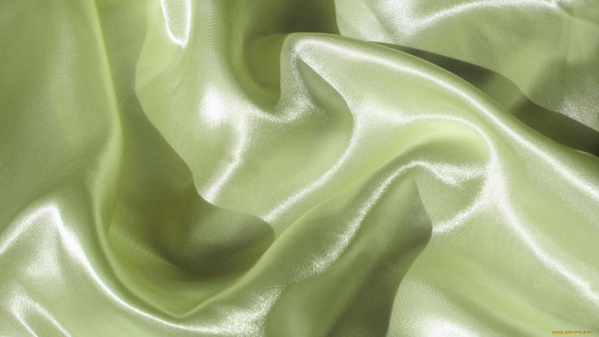 разное, текстуры, складки, ткань, зеленая, светлая, блеск