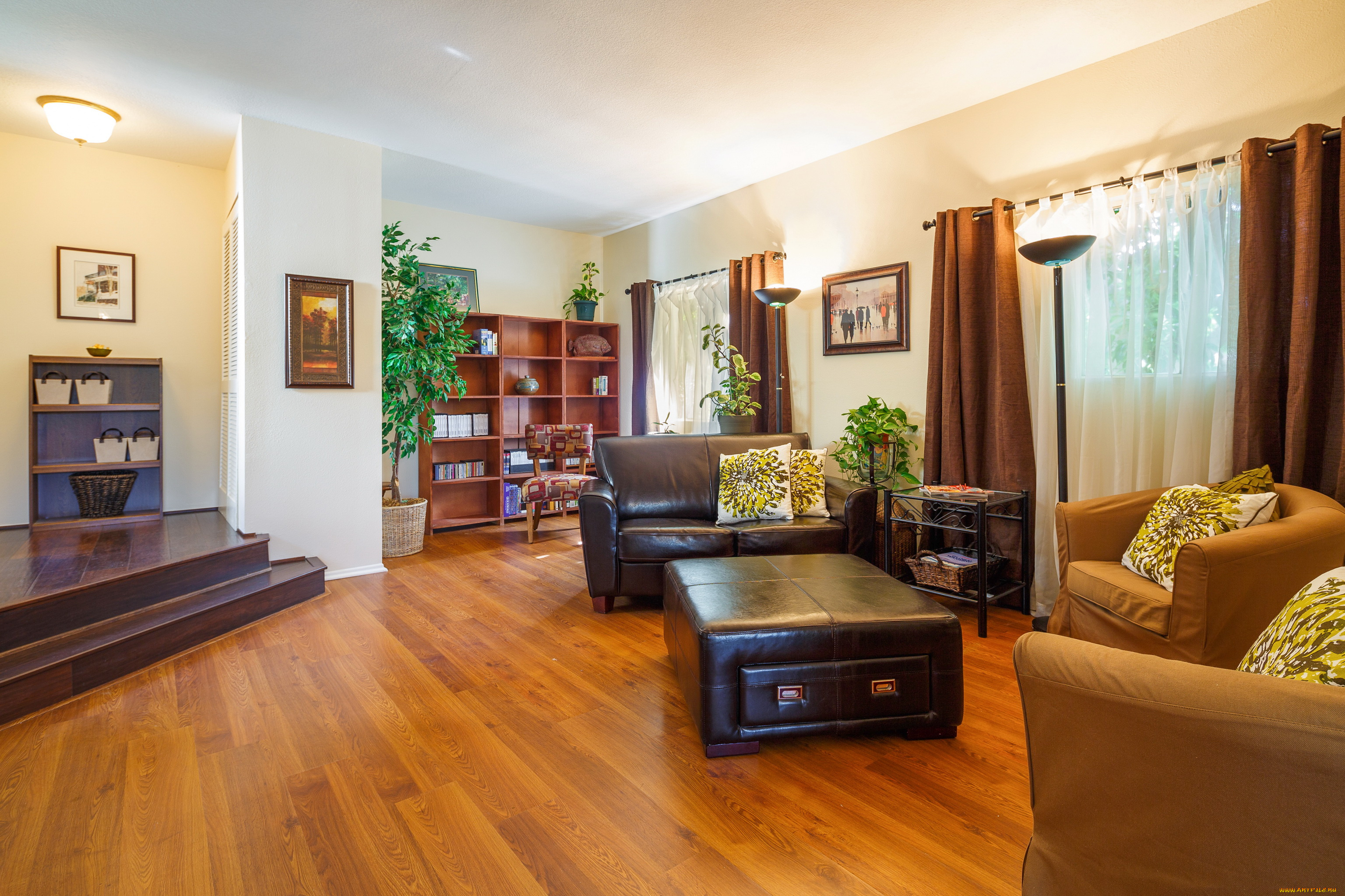 интерьер, гостиная, кресла, диван, стол