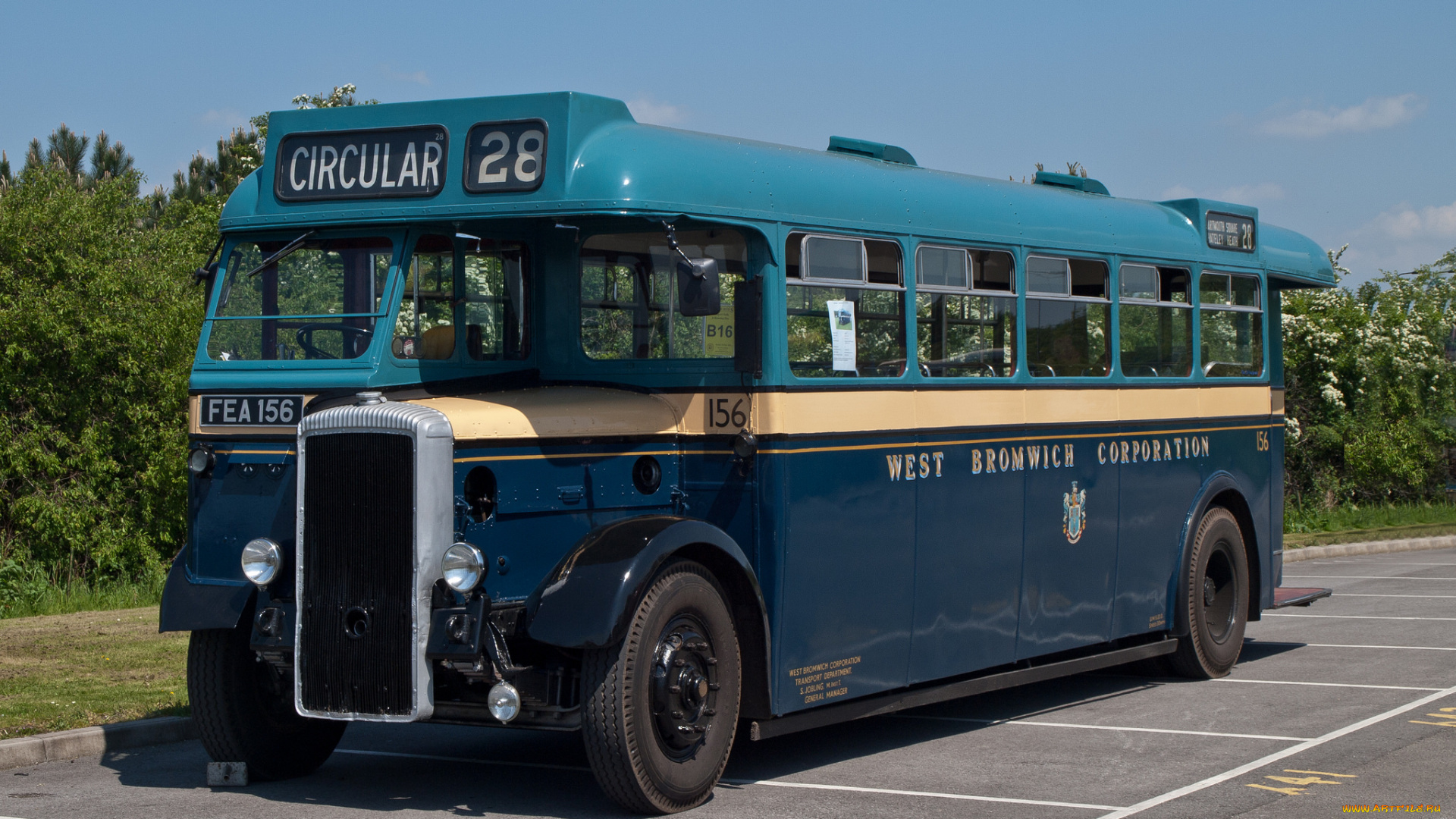 1952, daimler, cvg5metro, cammell, west, bromwich, corporation, 156, автомобили, автобусы, общественный, транспорт, автобус