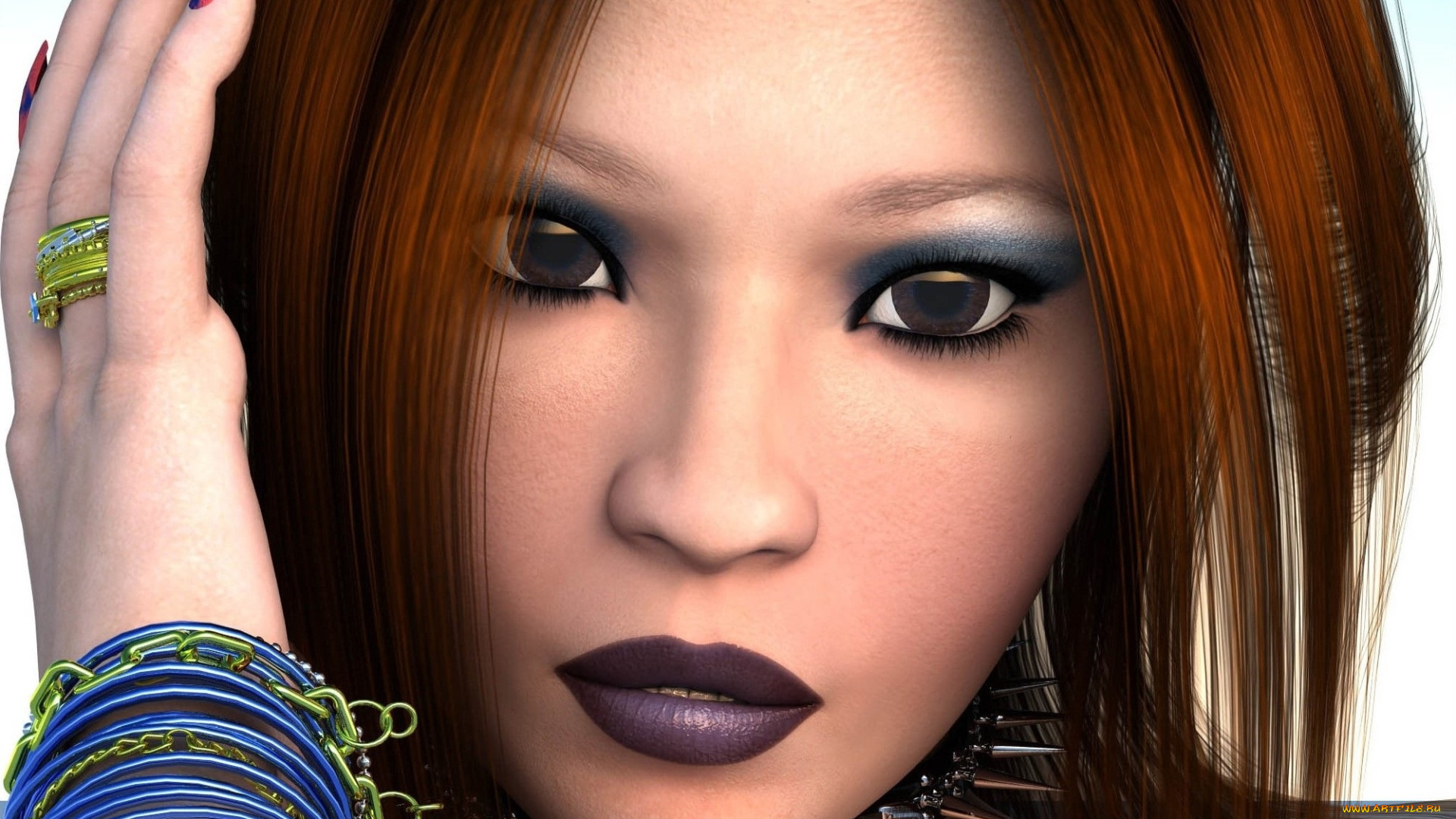 3д, графика, портрет, , portraits, девушка, взгляд