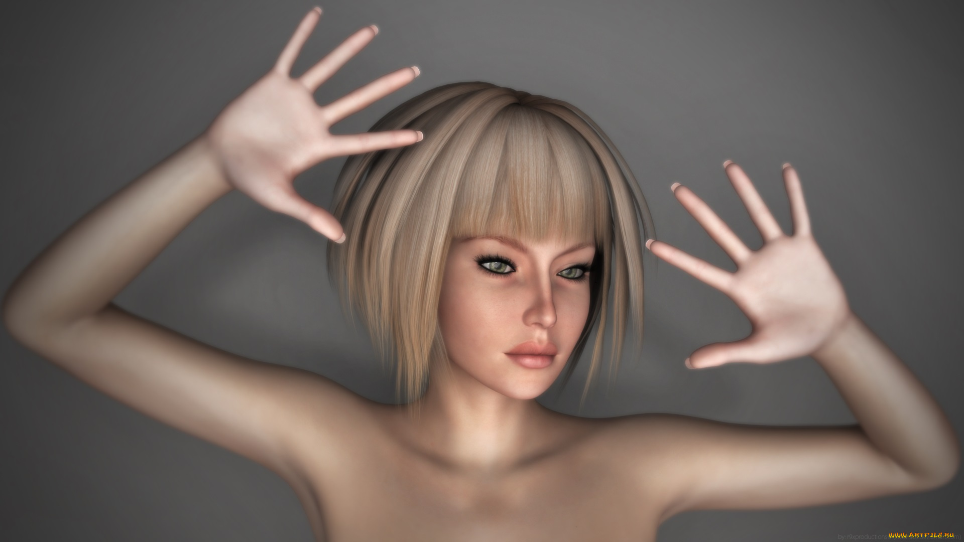 3д, графика, портрет, , portraits, девушка, взгляд, поза