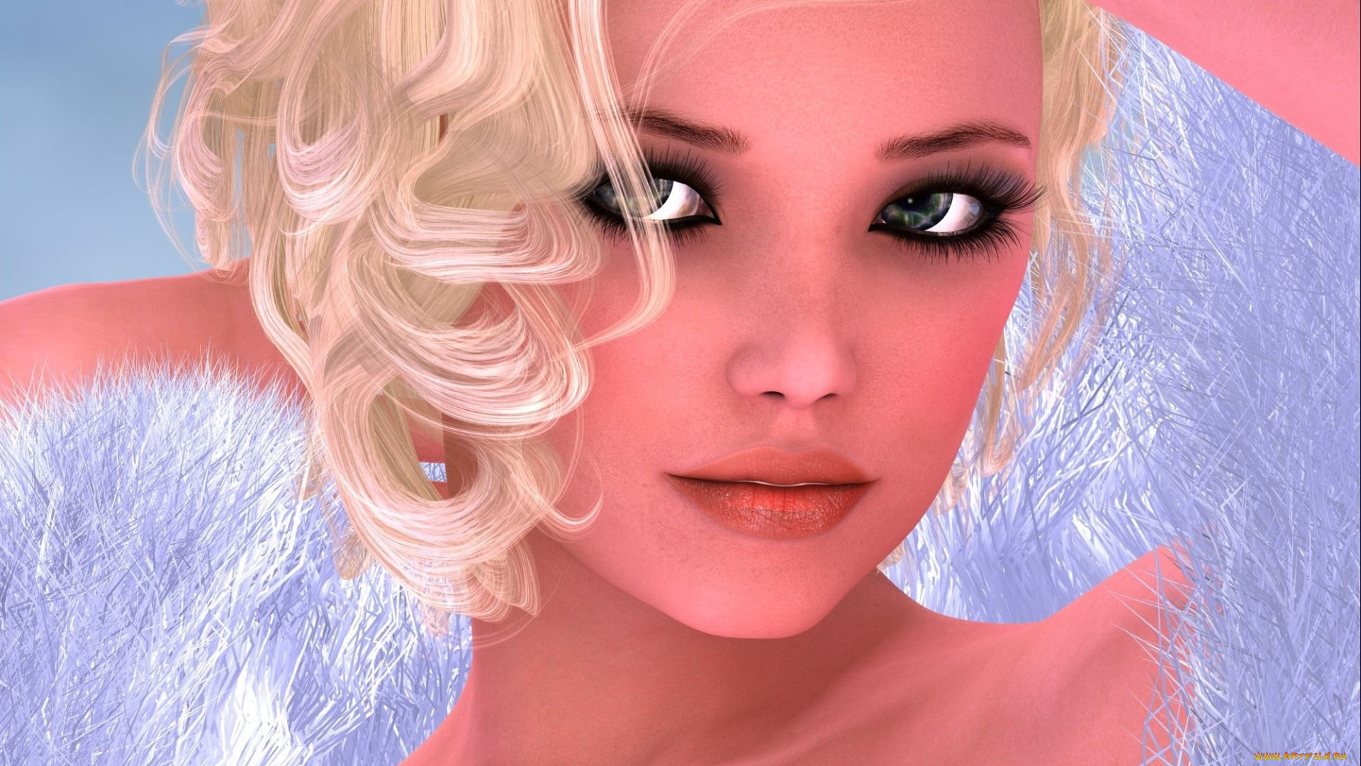 3д, графика, портрет, , portraits, взгляд, девушка