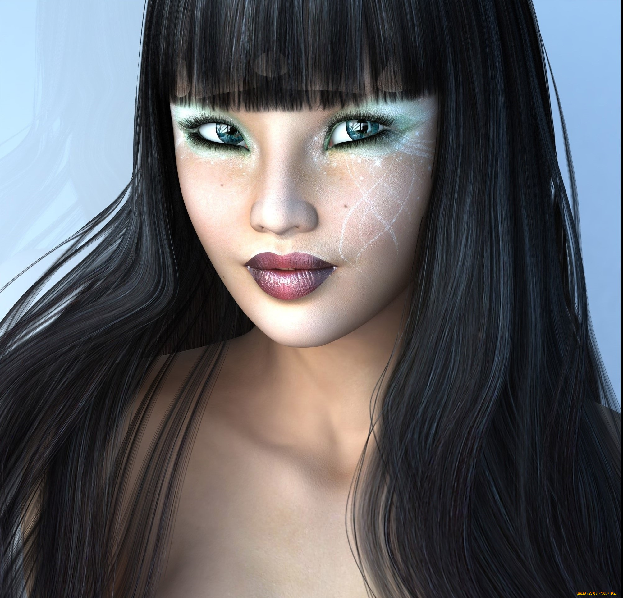 3д, графика, портрет, , portraits, девушка, взгляд