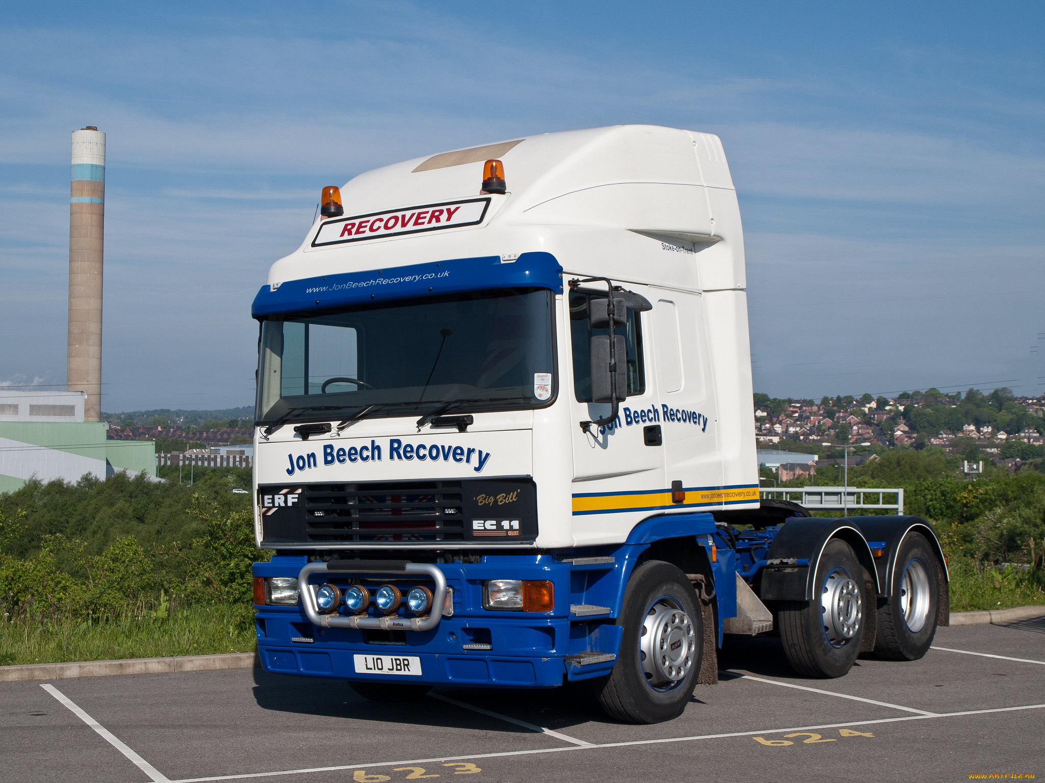 1999, erf, ec11, jon, beech, recovery, автомобили, erf, транспортное, средство, автомобиль