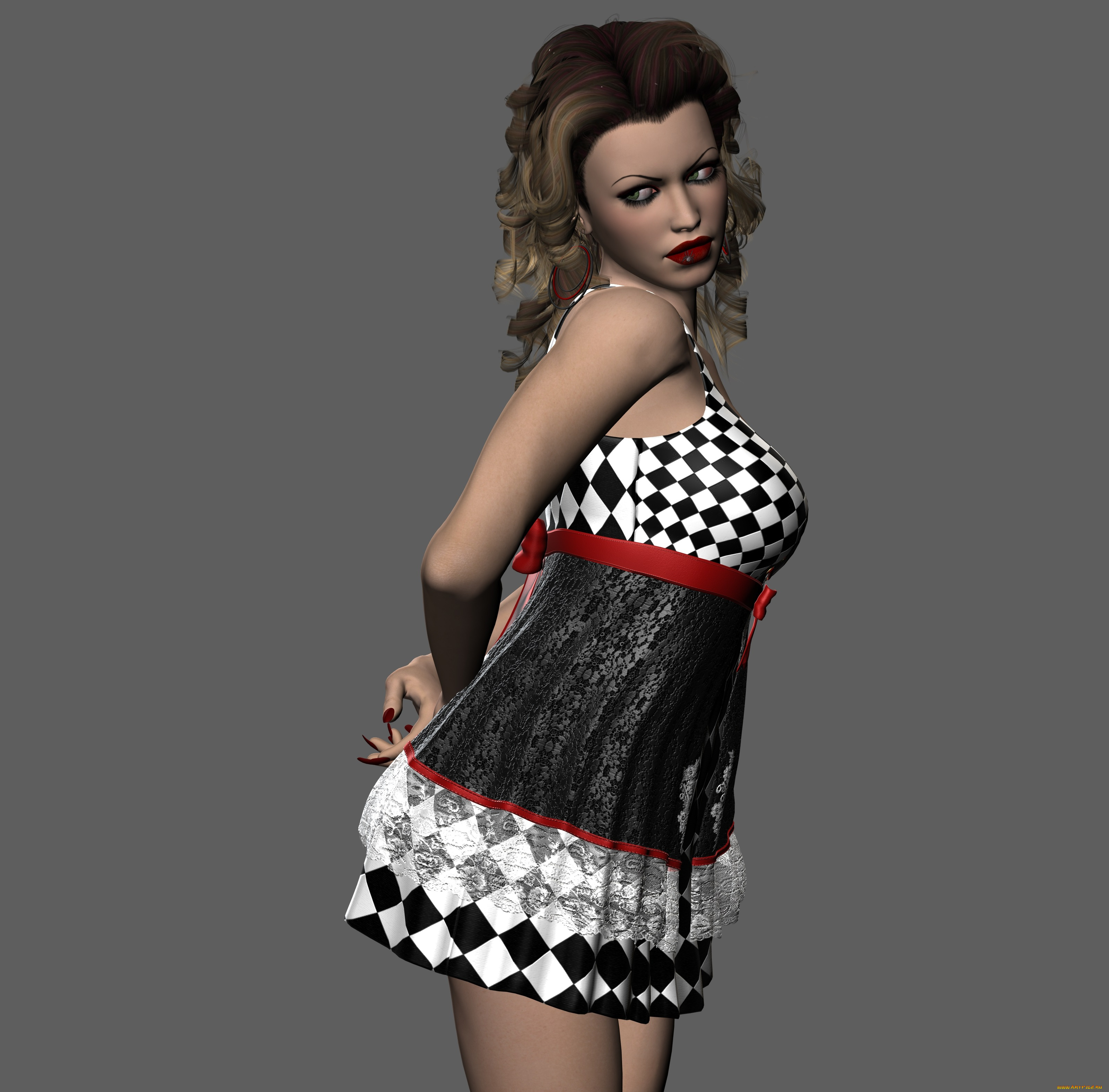 3д, графика, люди, , people, взгляд, девушка