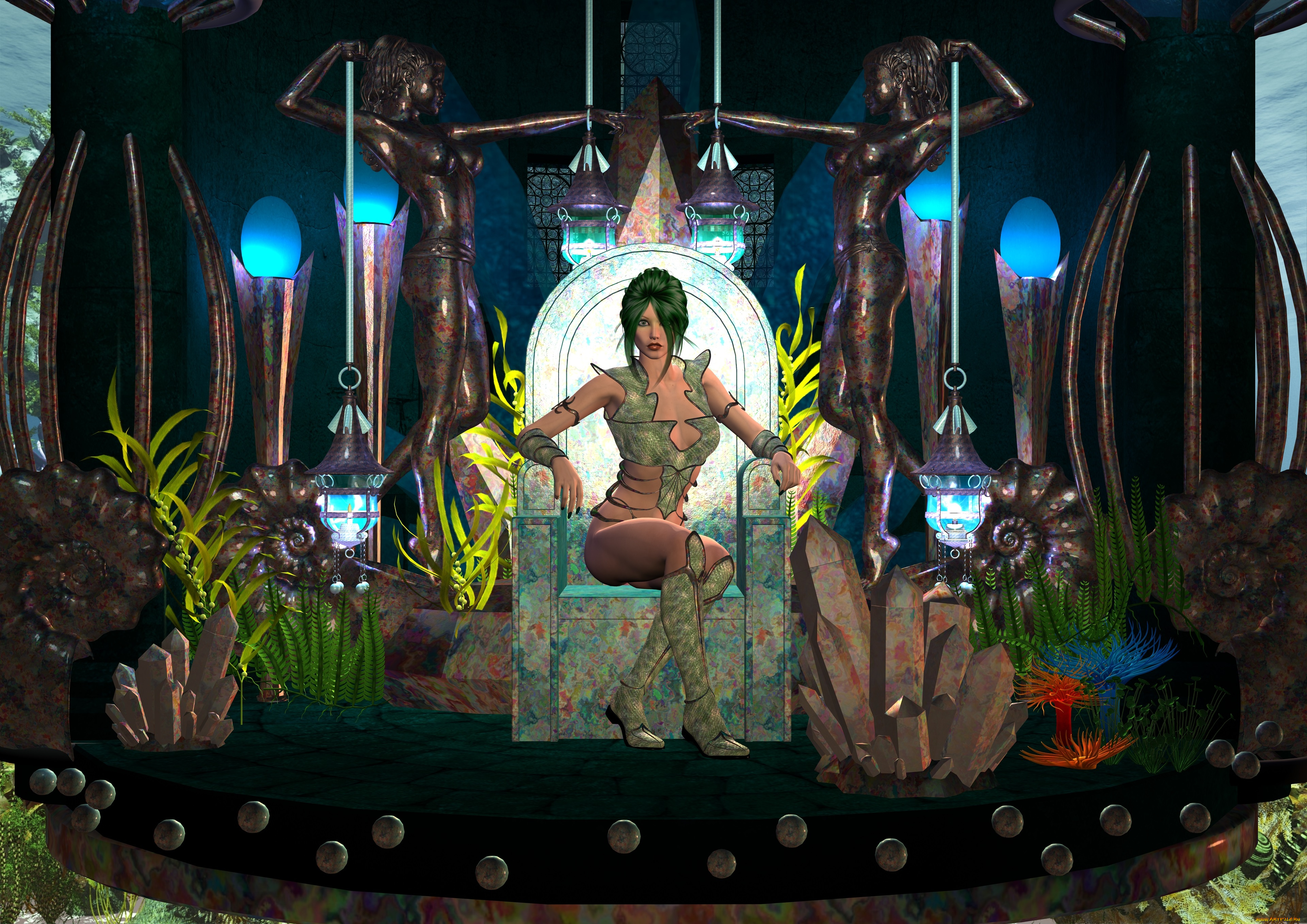 3д, графика, фантазия, , fantasy, взгляд, девушка