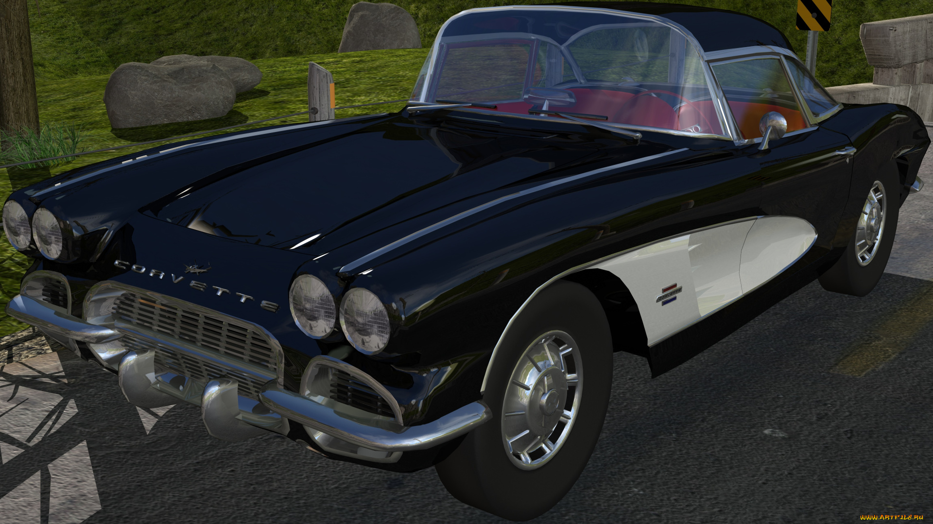 автомобили, 3д, фон, автомобиль