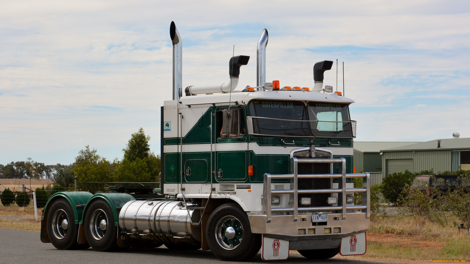 автомобили, kenworth, грузовик, тяжелый, седельный, тягач