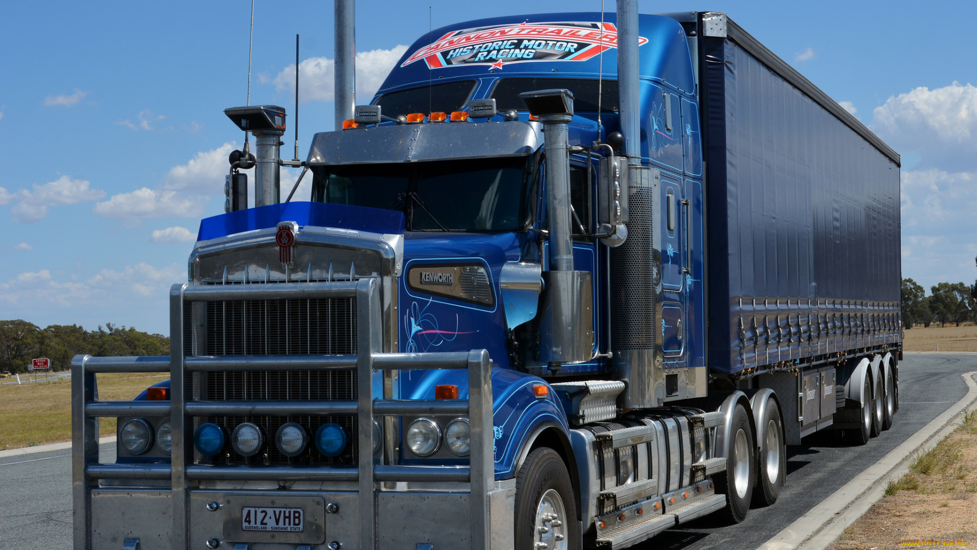 автомобили, kenworth, грузовик, тяжелый, тягач, седельный