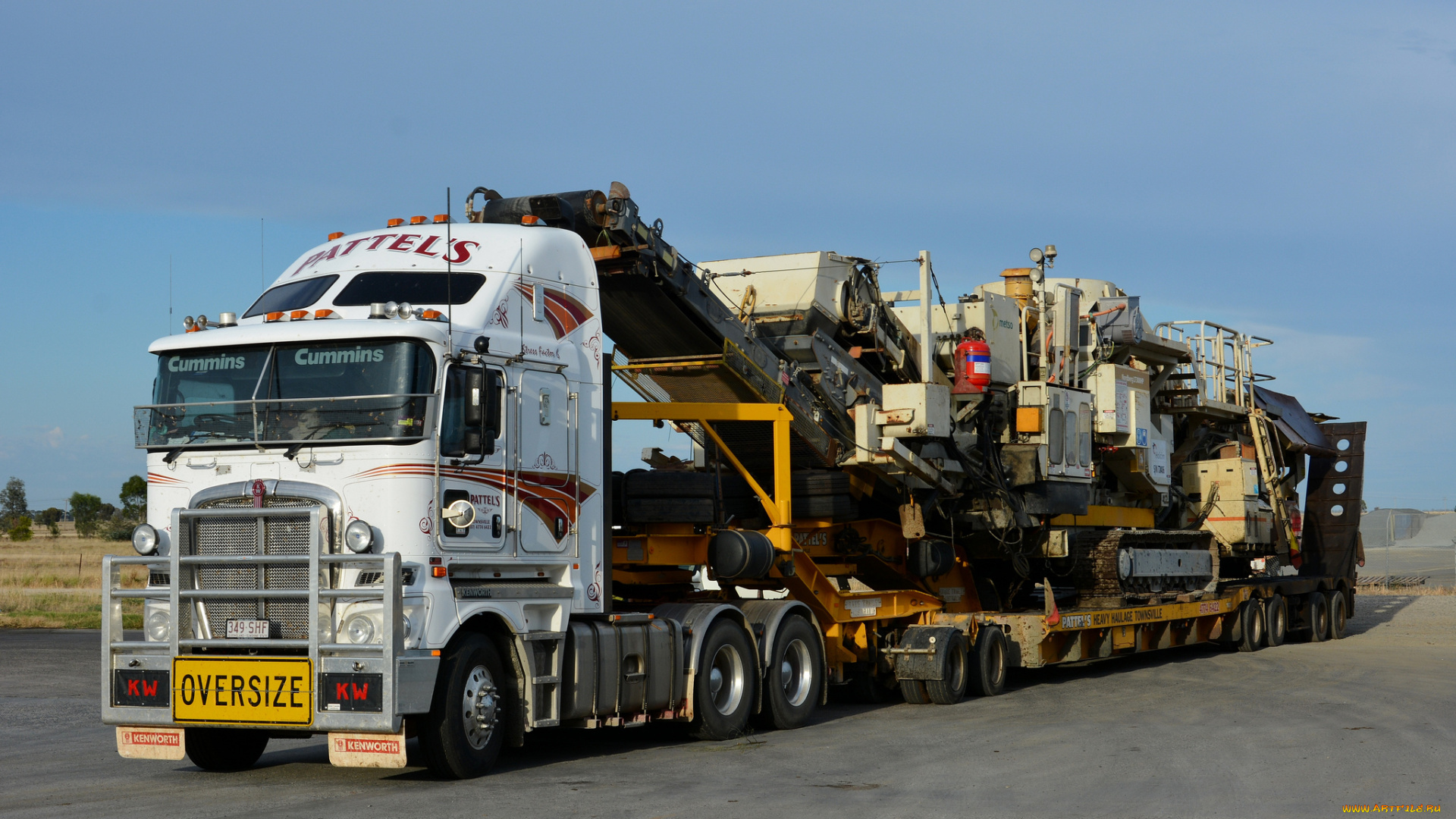 автомобили, kenworth, седельный, грузовик, тягач, тяжелый