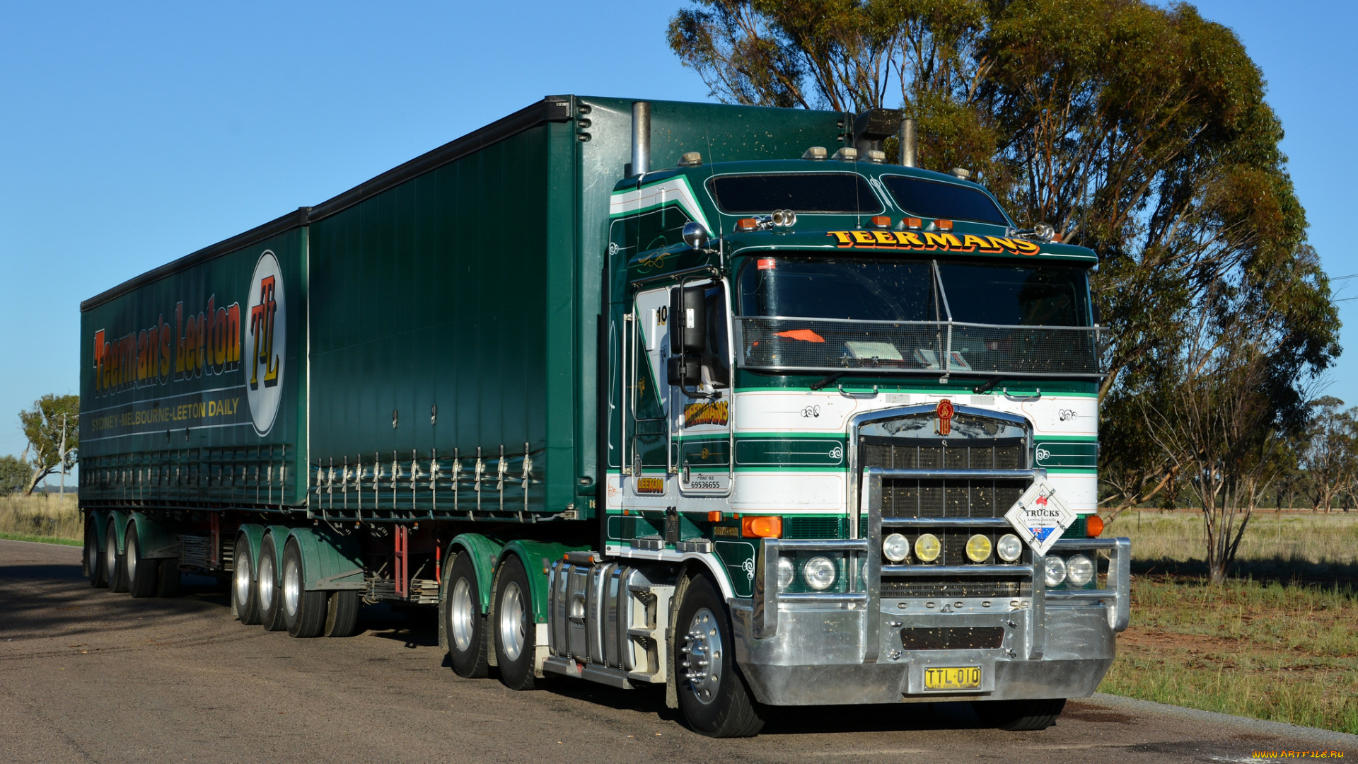 автомобили, kenworth, тягач, седельный, грузовик, тяжелый