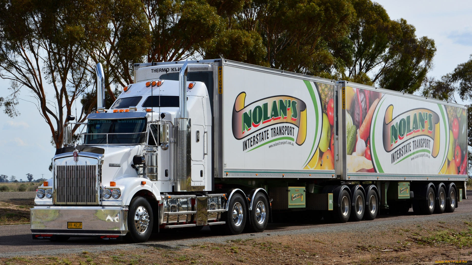 автомобили, kenworth, тягач, седельный, грузовик, тяжелый