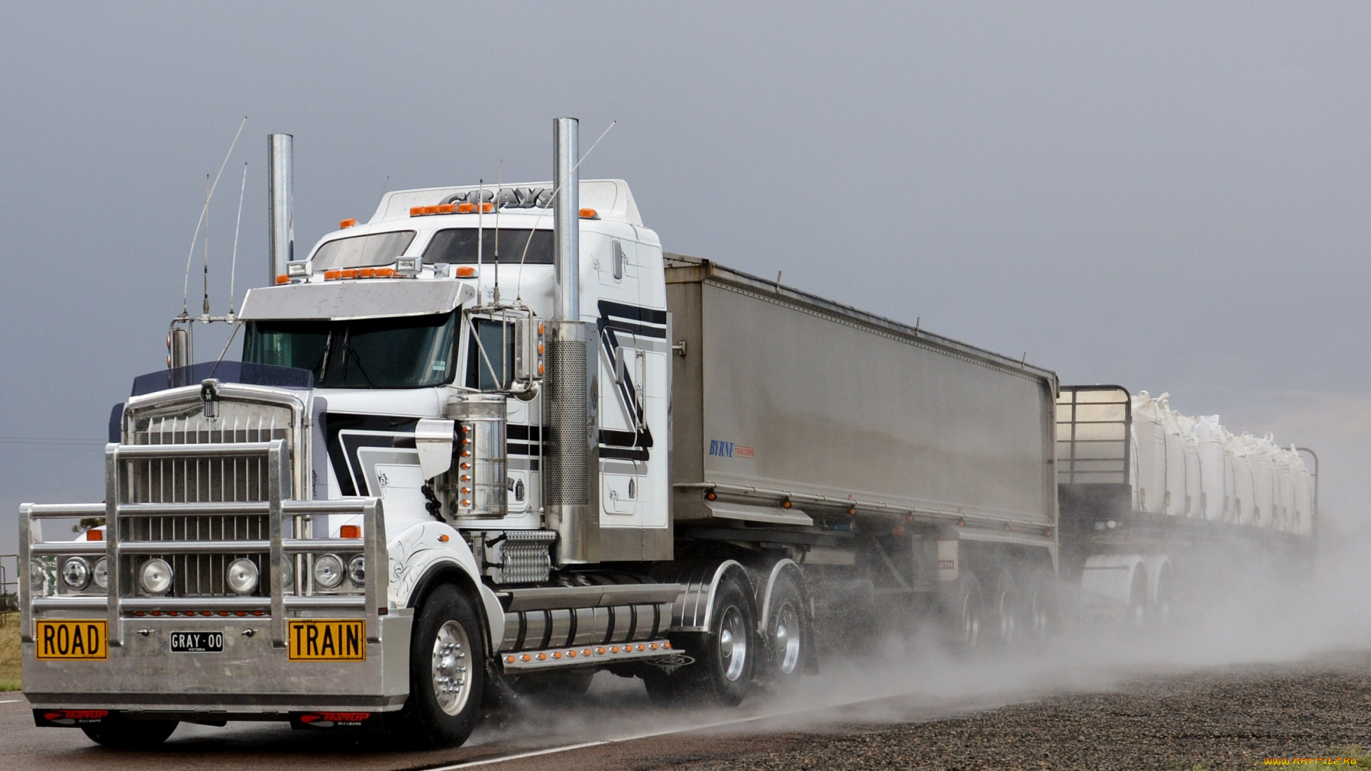 автомобили, kenworth, тягач, седельный, тяжелый, грузовик