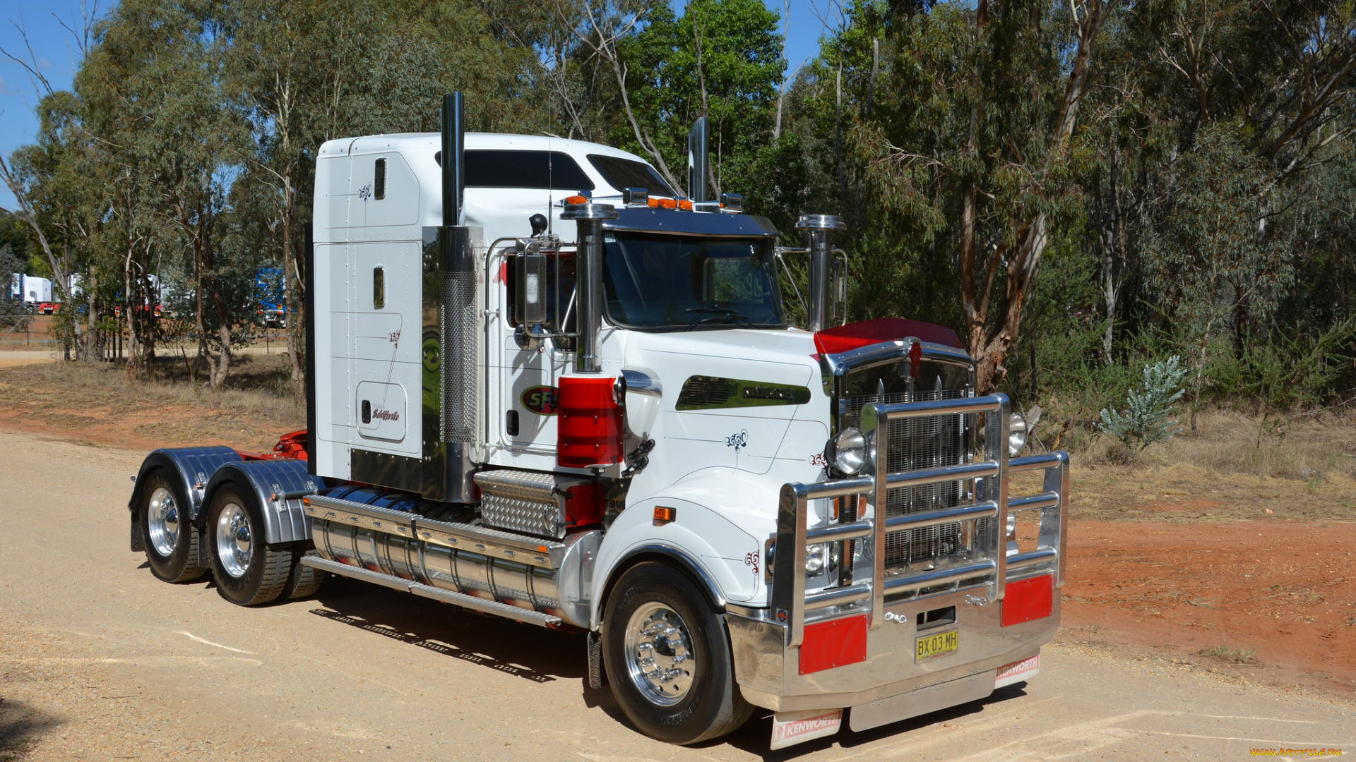 автомобили, kenworth, тягач, седельный, тяжелый, грузовик