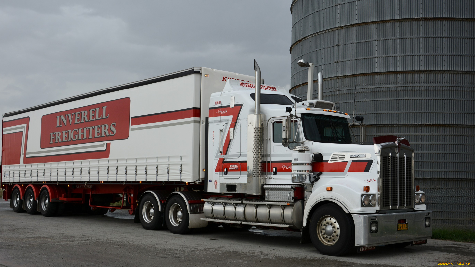 автомобили, kenworth, тяжелый, тягач, седельный, грузовик