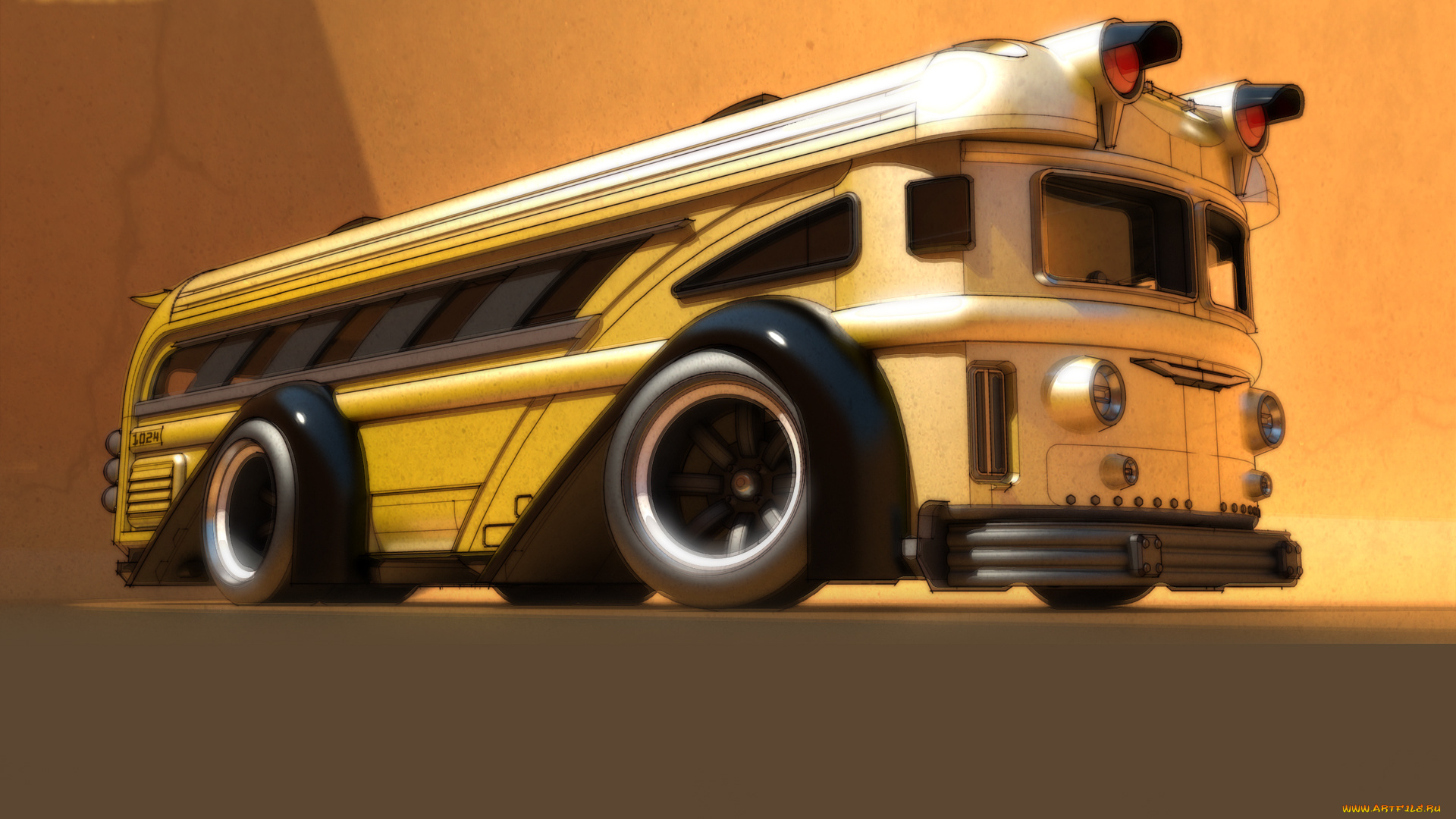 автомобили, рисованные, bus