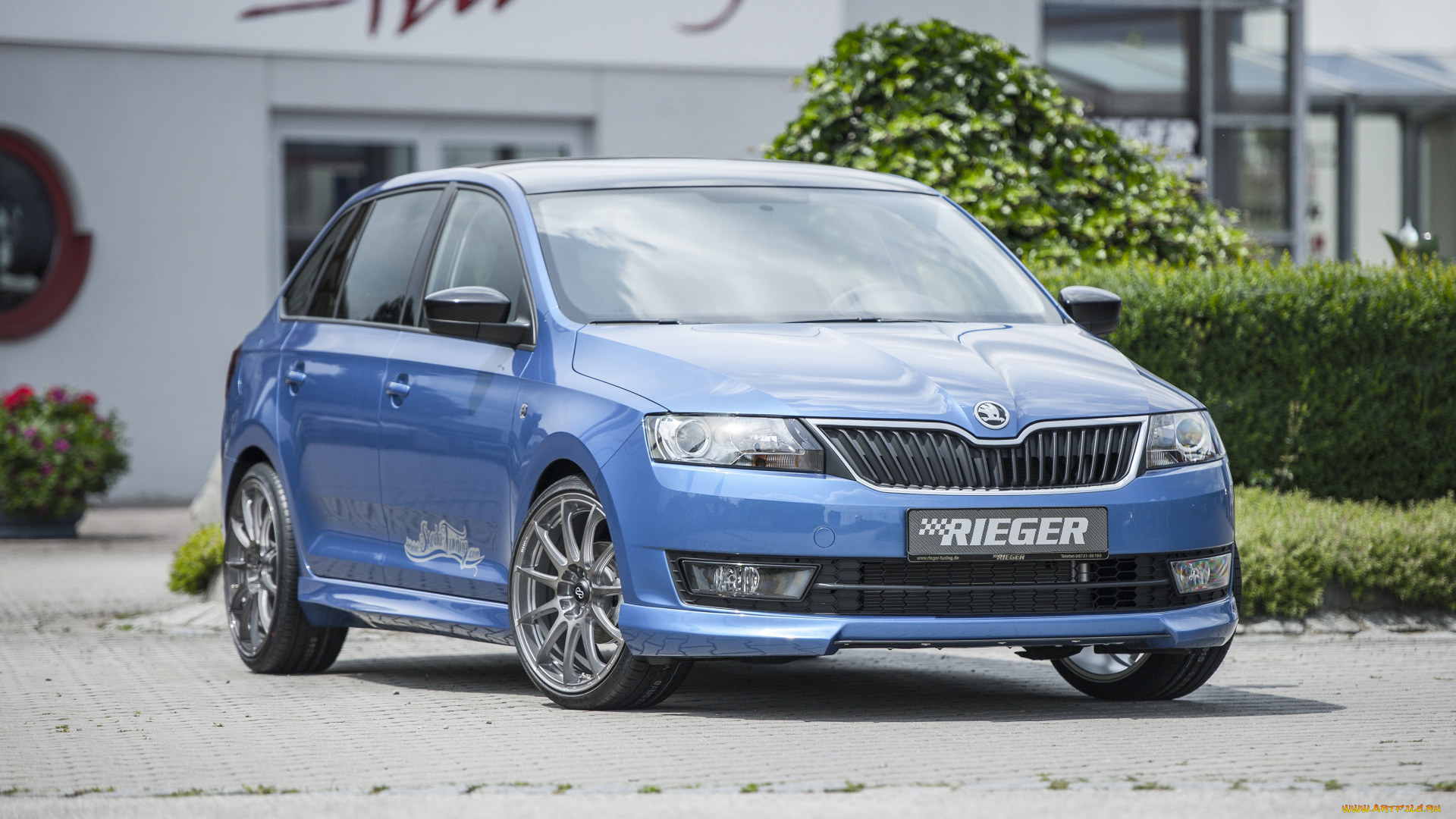 автомобили, skoda, rieger, rapid, spaceback, 2015г, синий
