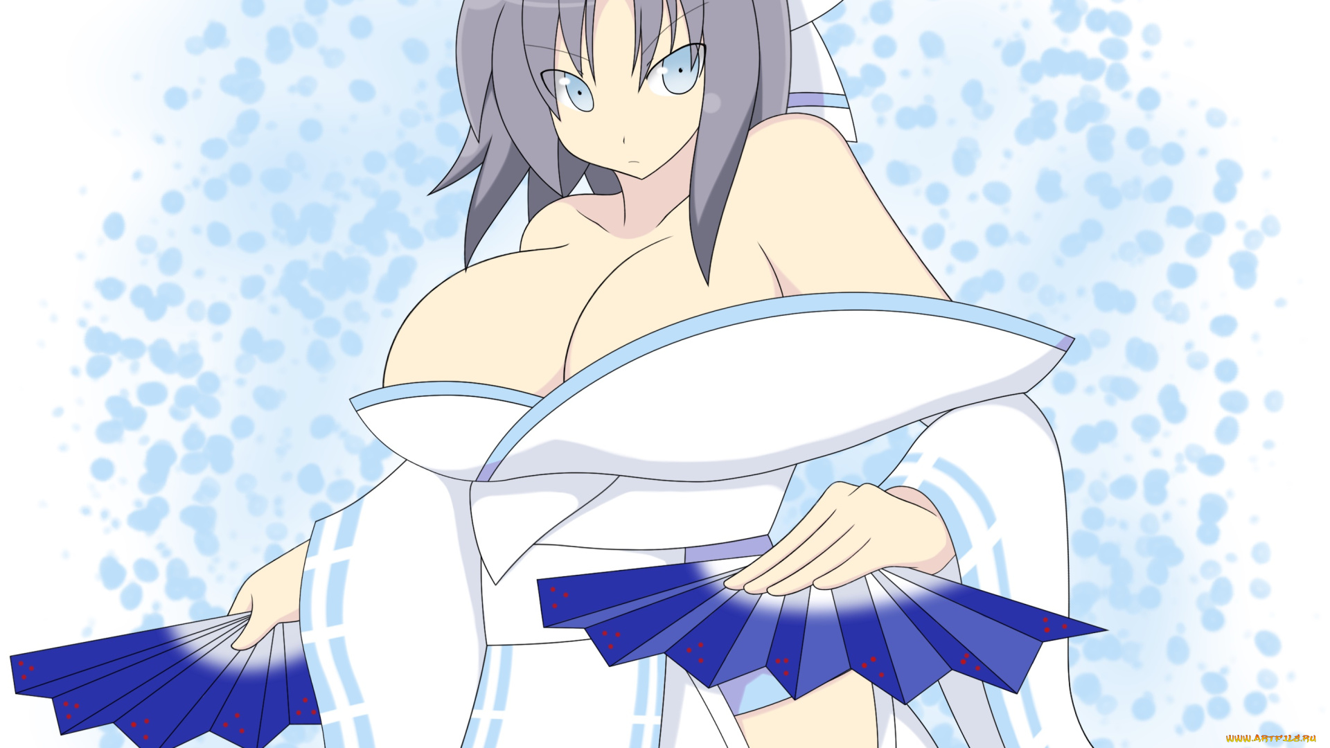 разное, арты, девушка, взгляд, фон, веера