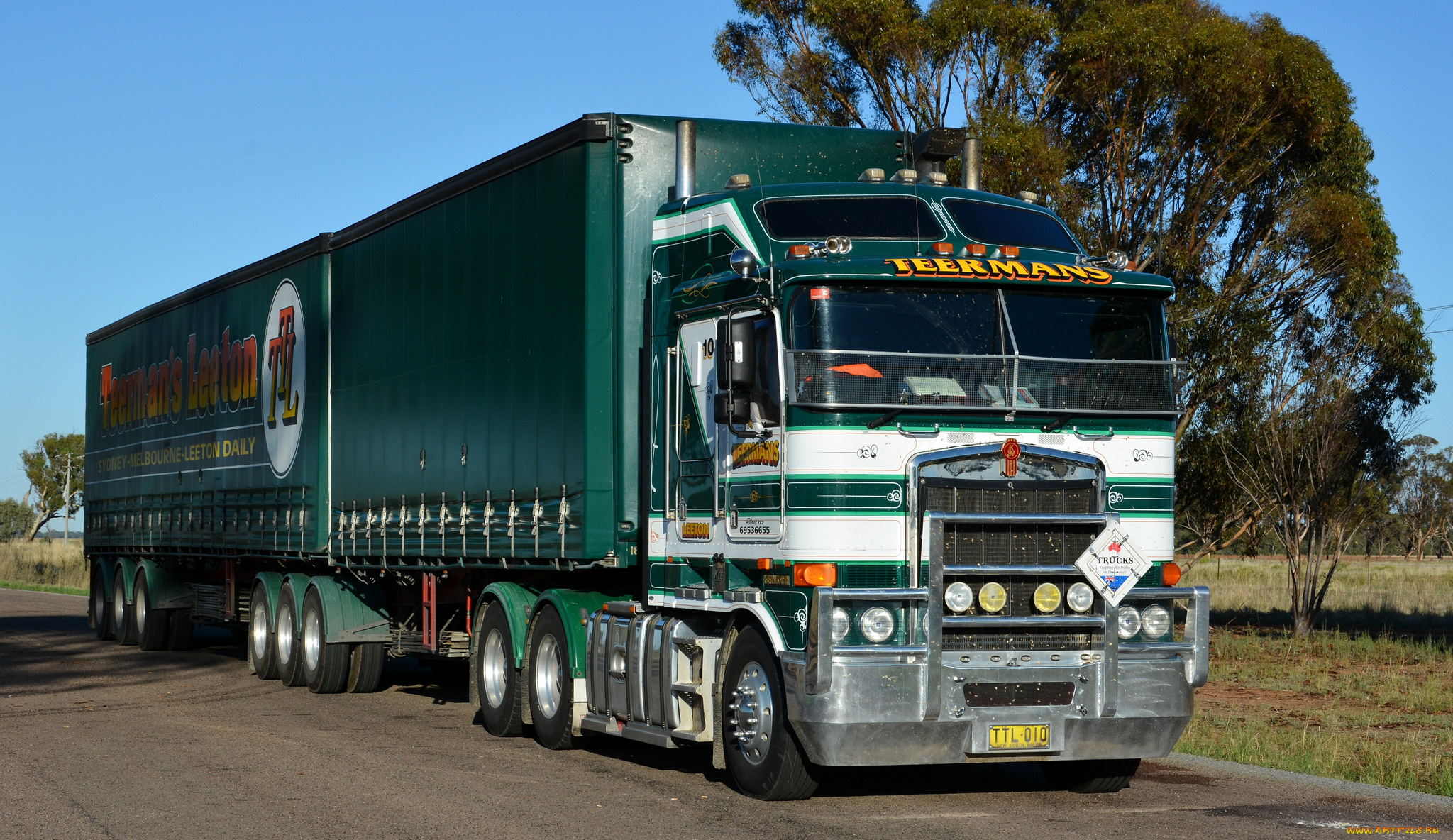 автомобили, kenworth, тягач, седельный, грузовик, тяжелый