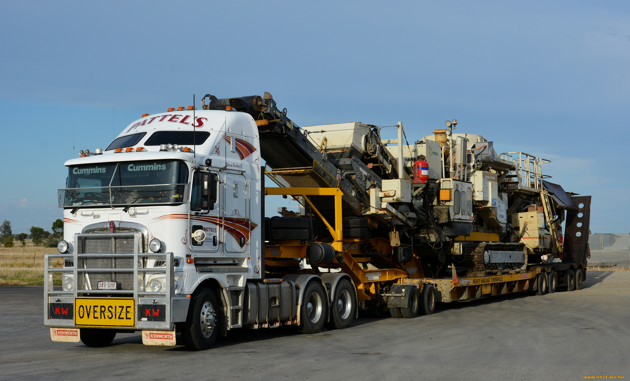 автомобили, kenworth, седельный, грузовик, тягач, тяжелый