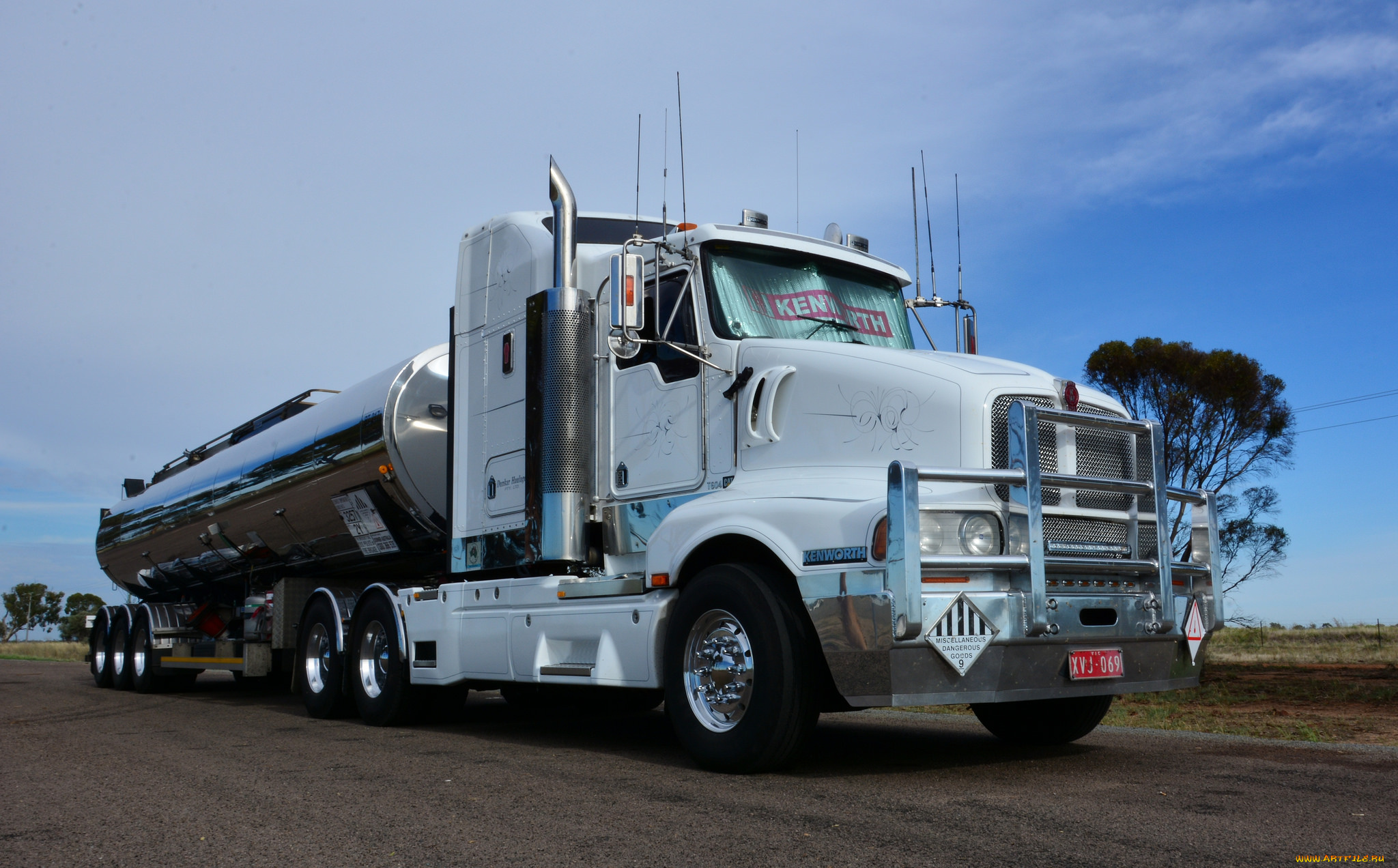 автомобили, kenworth, тяжелый, седельный, тягач, грузовик