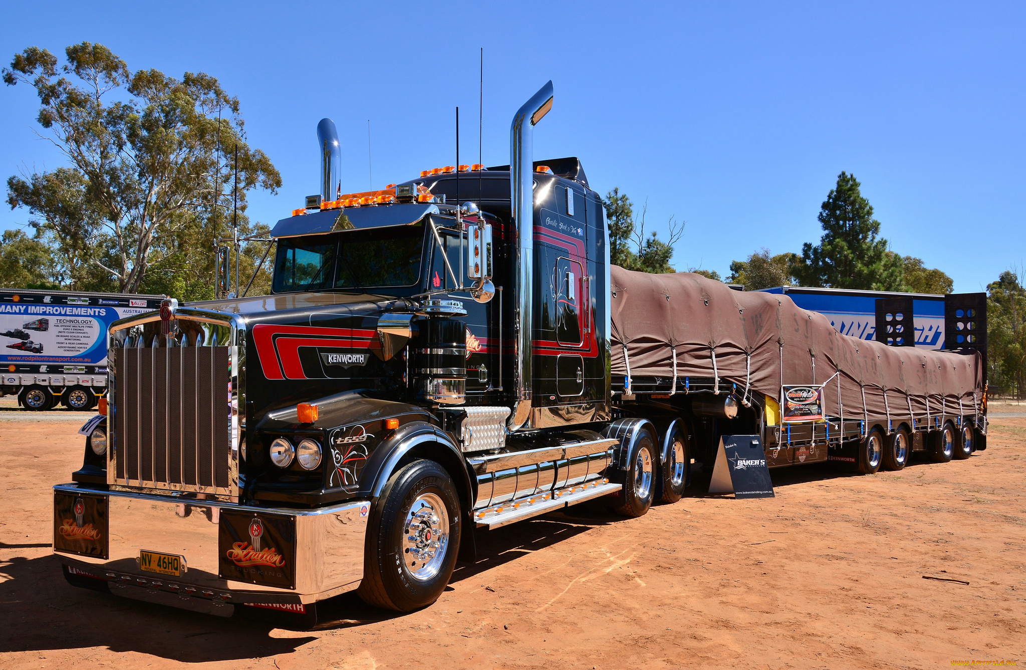 kenworth, автомобили, грузовик, седельный, тягач, тяжелый